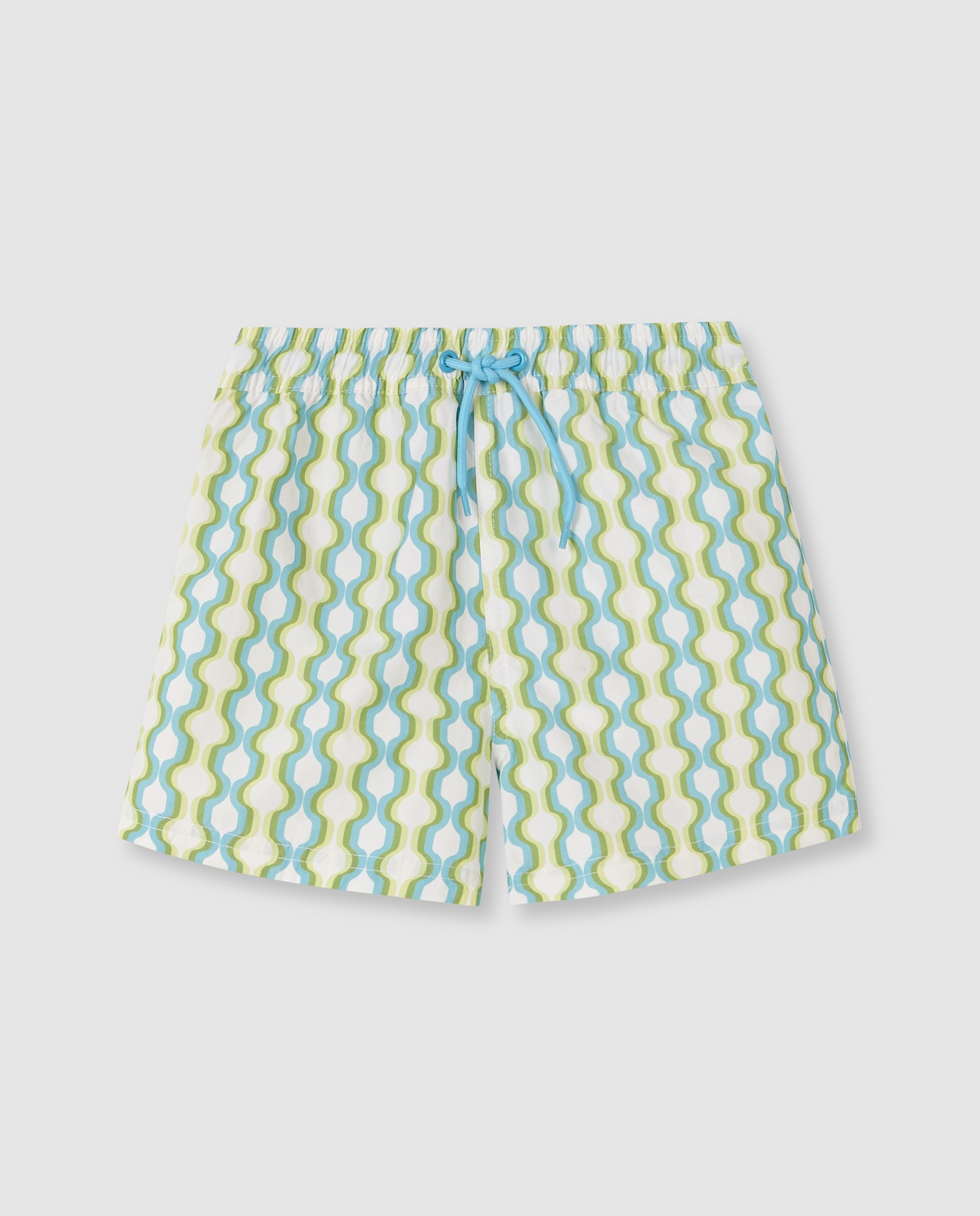 Bañador de niño estampado geométrico - Gocco - Azul / Verde Azul / Verde-1