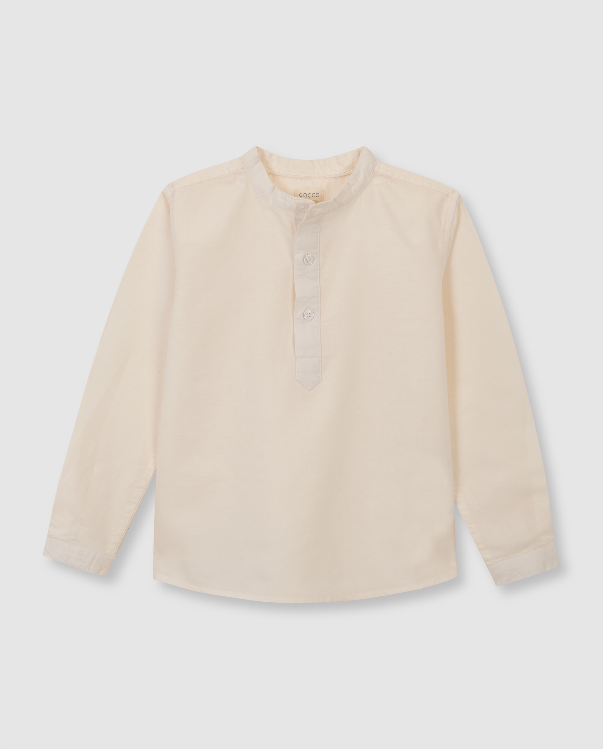 Camisa de niño con cuello mao - Gocco - Blanco roto Blanco roto-3