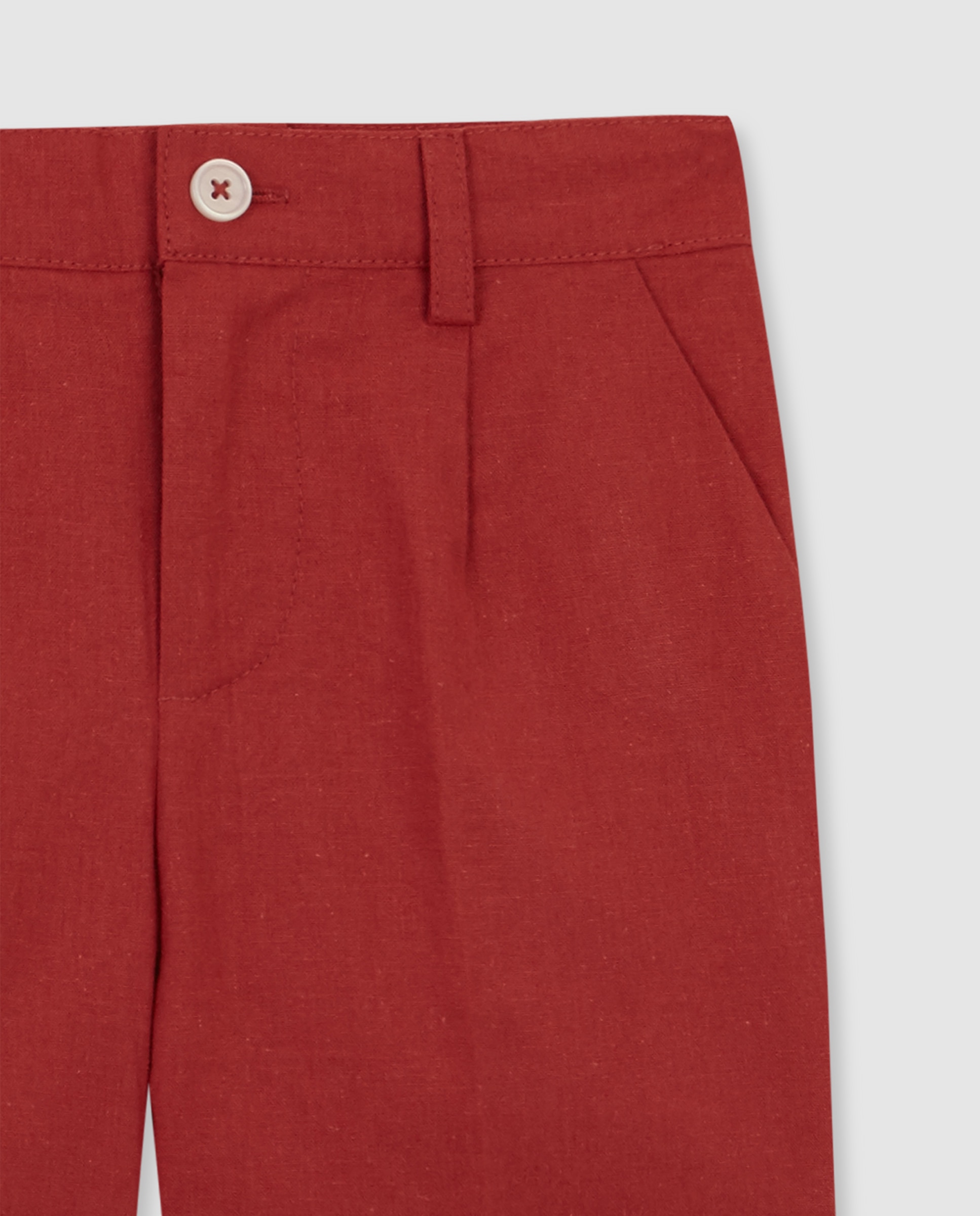 Pantalón corto de niño de lino - Gocco - Rosa Rosa-5