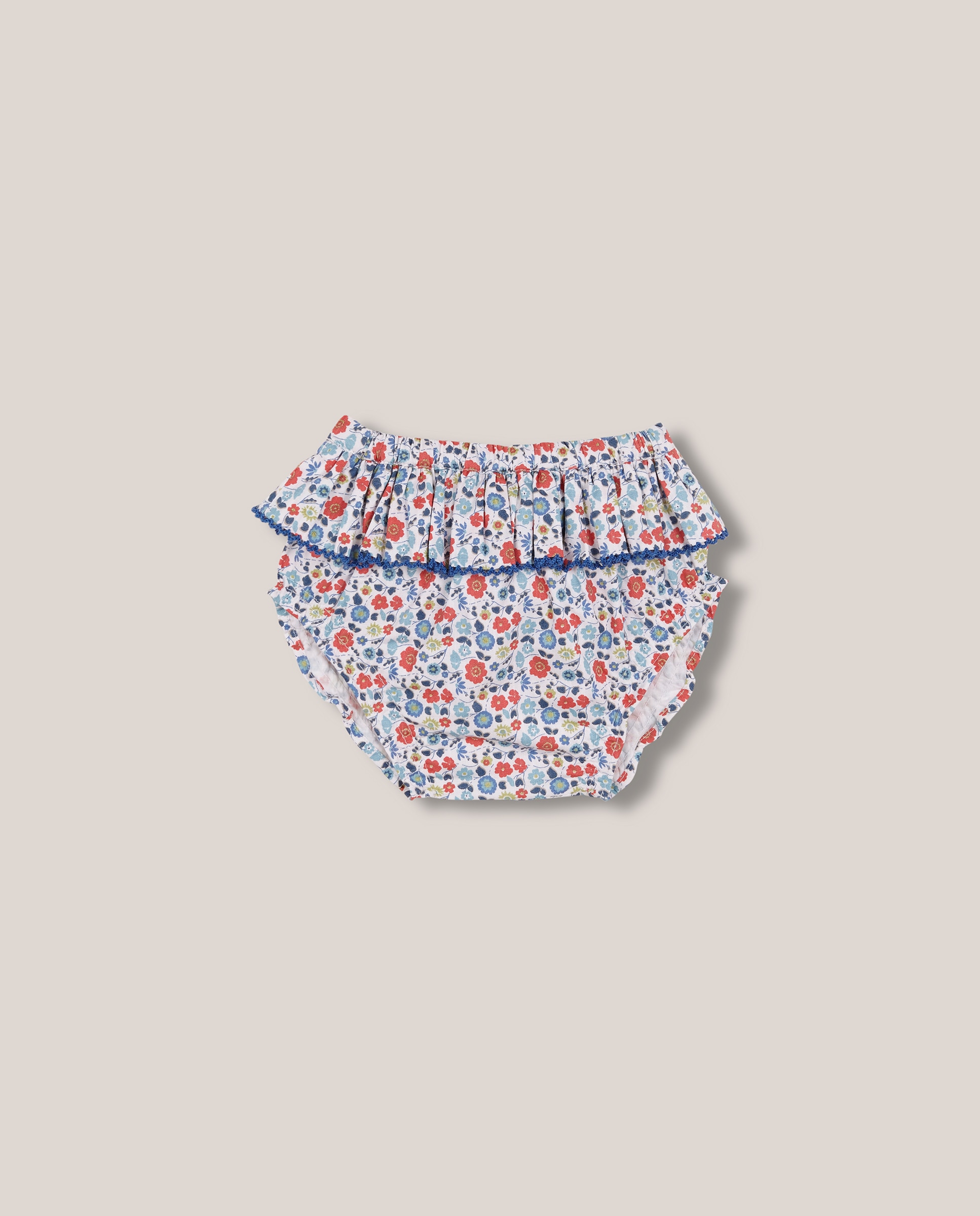 Imagen 0 de Shorts de bebé con estampado de flores Blanco / Rojo