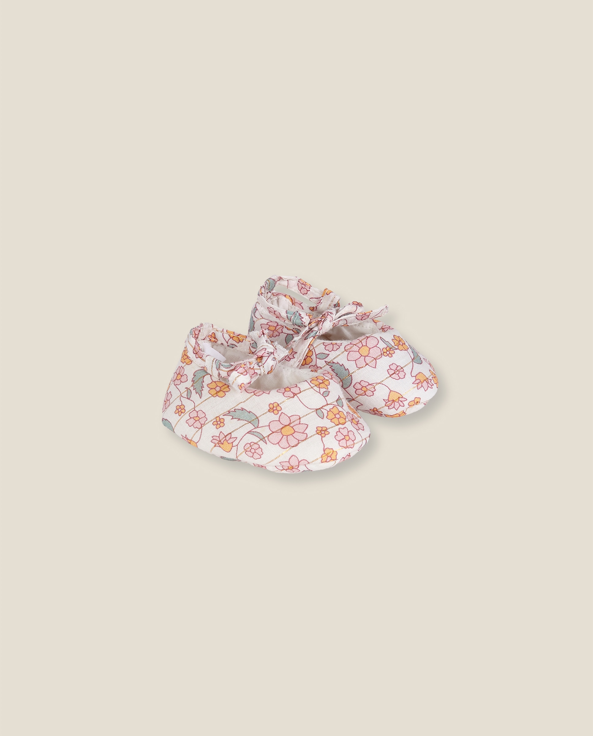 Patucos de bebés flor lurex - Gocco - Blanco Blanco-3