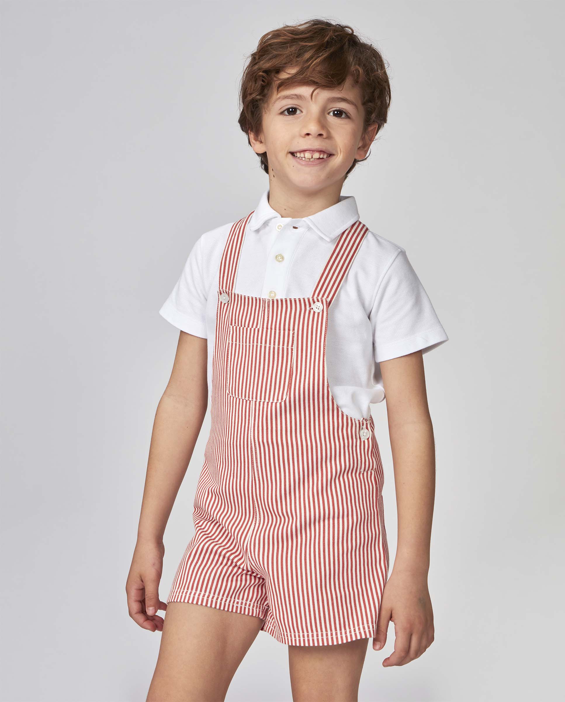 Peto de niño de rayas - Gocco - Rojo Rojo-1
