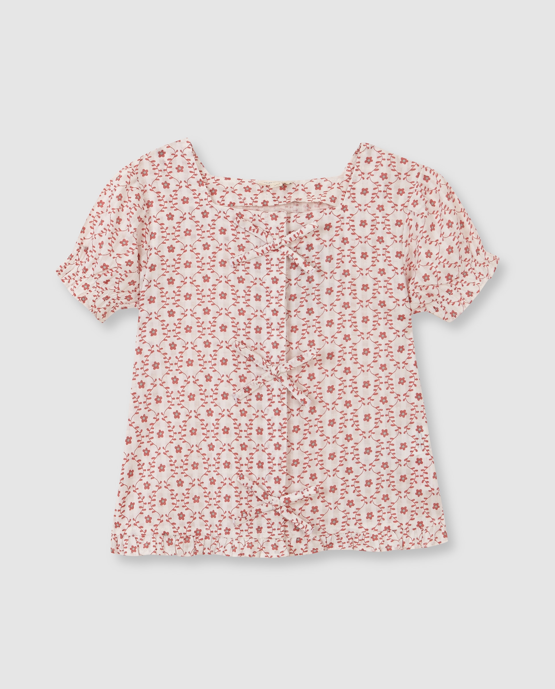 Pijama de niña con estampado de flores - Gocco - Blanco Blanco-3