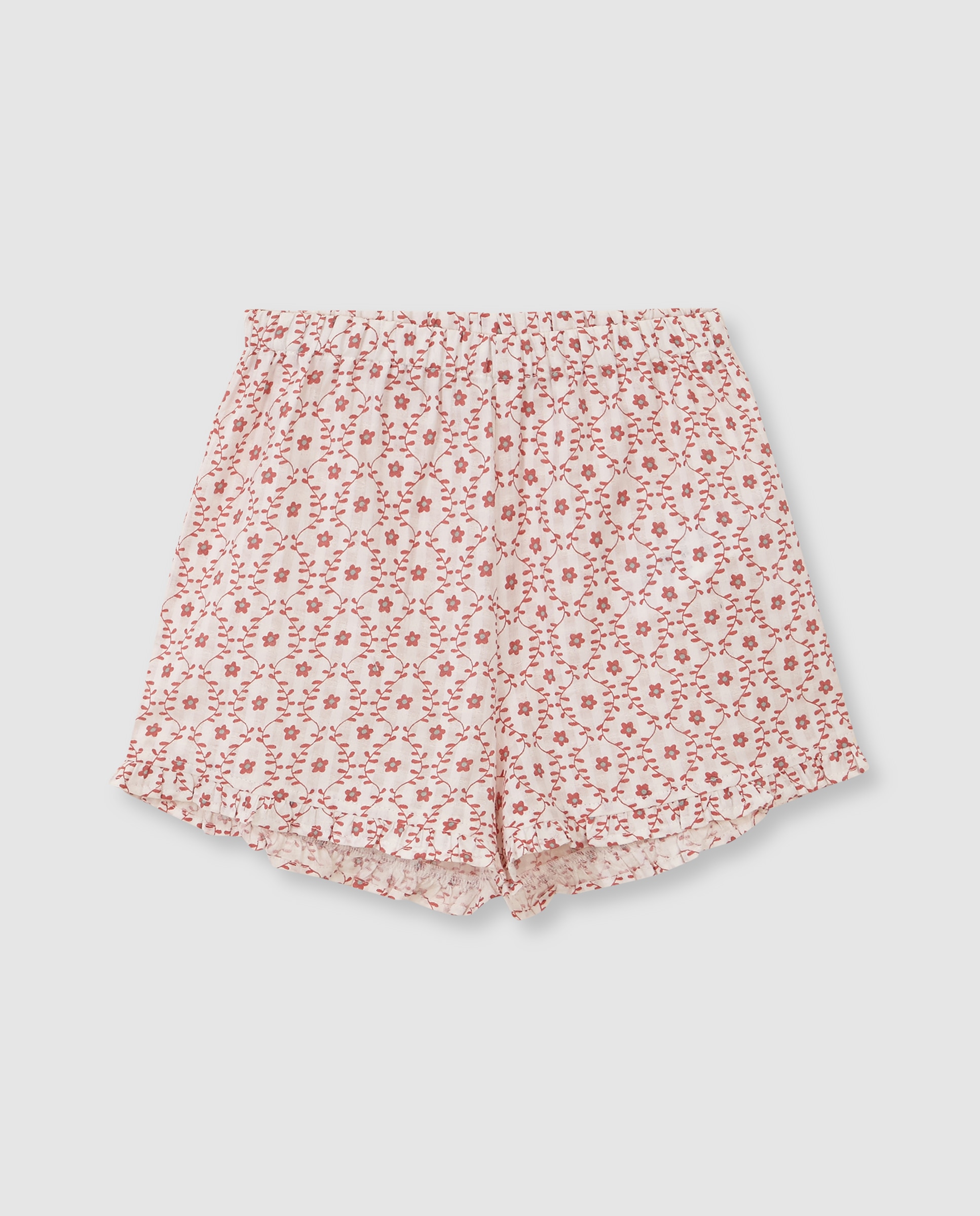 Pijama de niña con estampado de flores - Gocco - Blanco Blanco-4