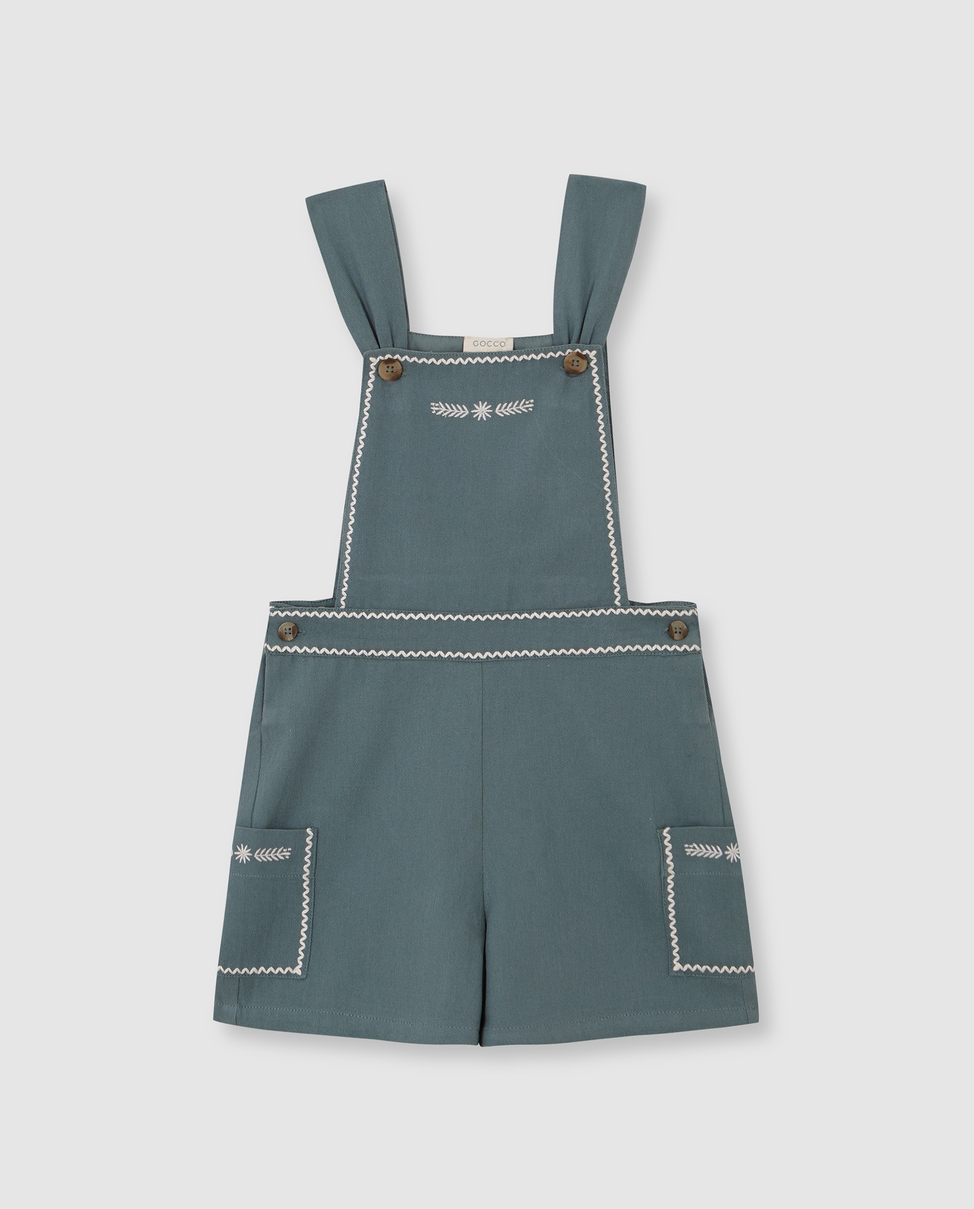 Imagen 0 de Peto de niña con bordados Verde