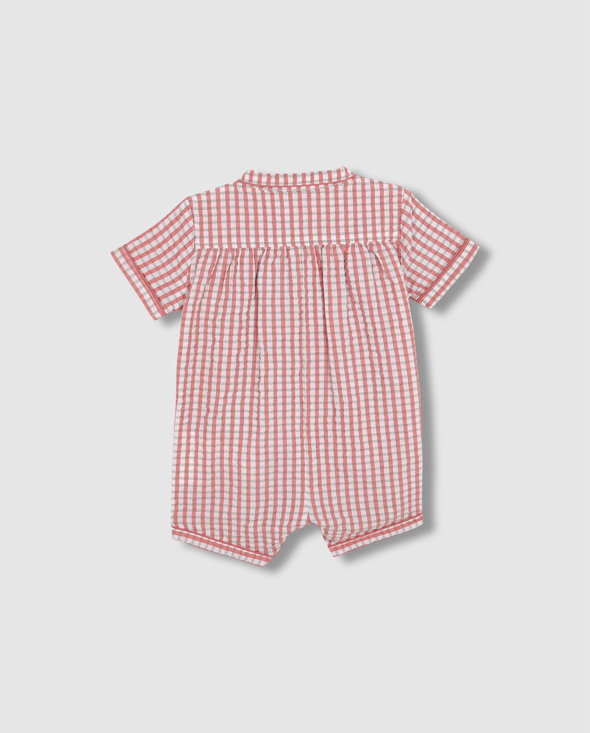 Pijama de bebé de cuadros - Gocco - Blanco roto Blanco roto-4