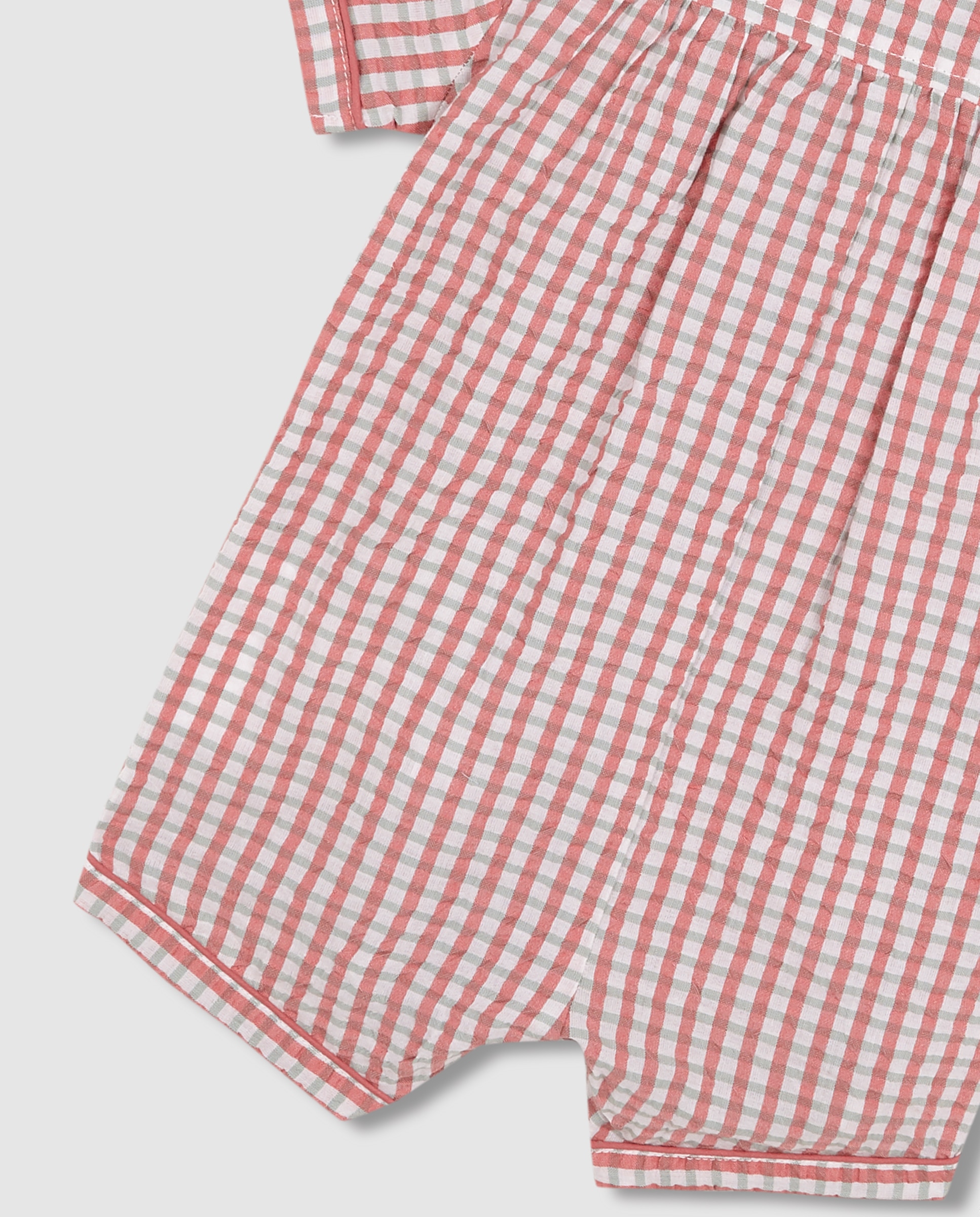 Pijama de bebé de cuadros - Gocco - Blanco roto Blanco roto-6