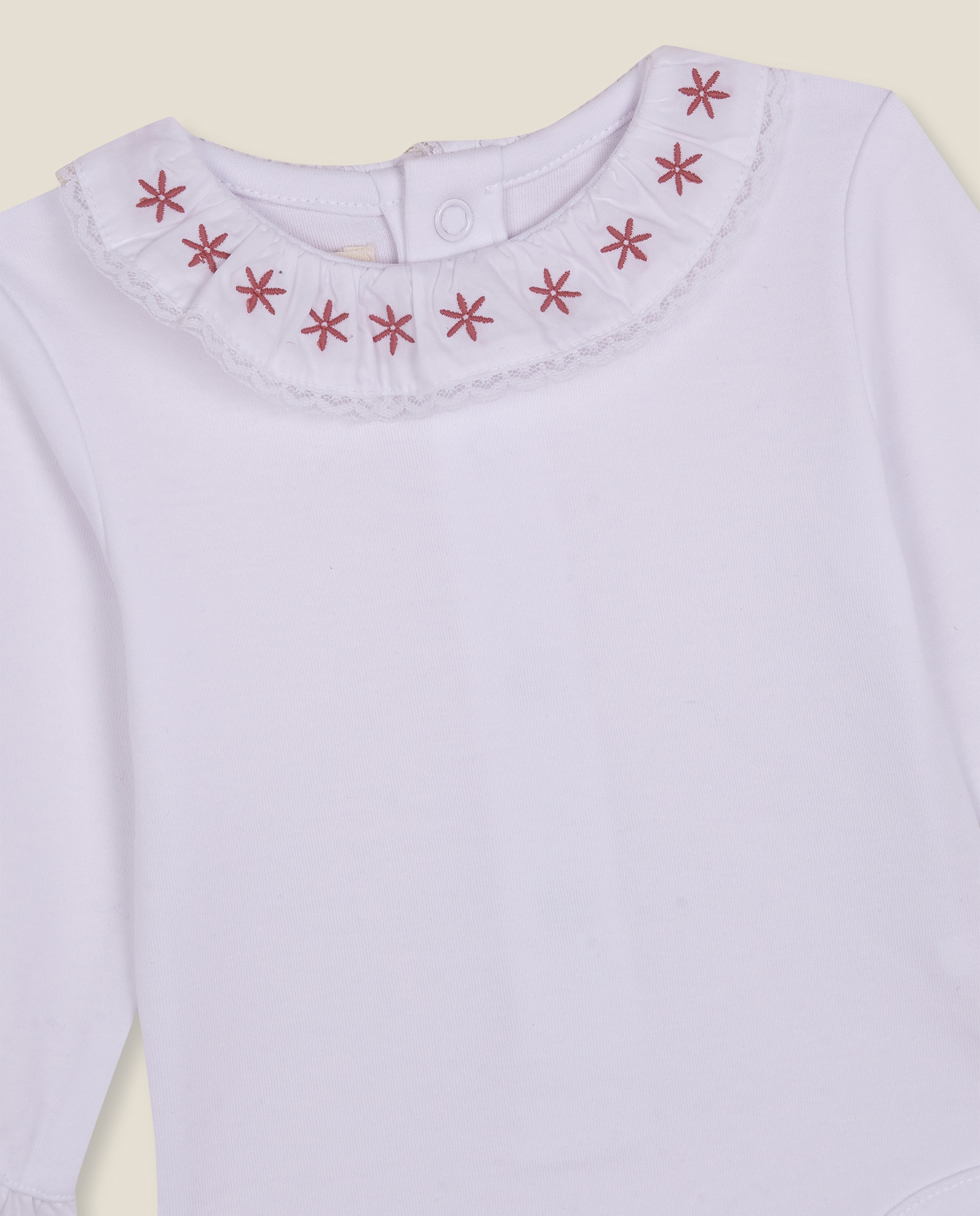 Body de bebé de manga larga con cuello volante - Gocco - Rosa Rosa-2