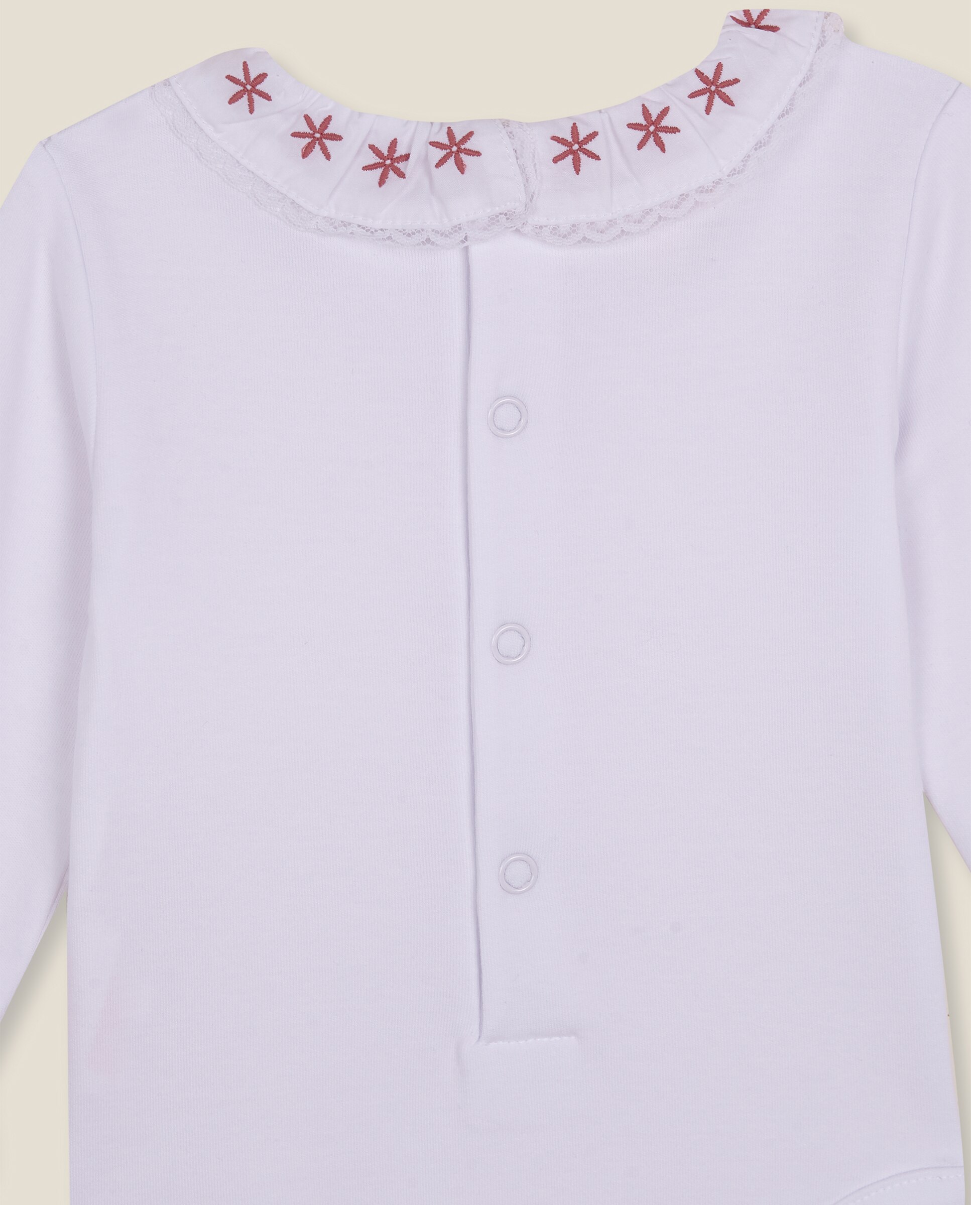 Body de bebé de manga larga con cuello volante - Gocco - Rosa Rosa-4