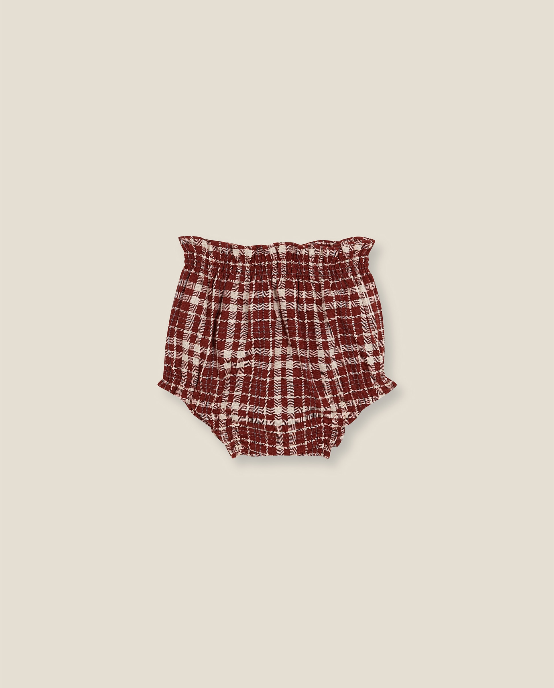 Imagen 0 de Pantalón de bebé de cuadros con volante Naranja