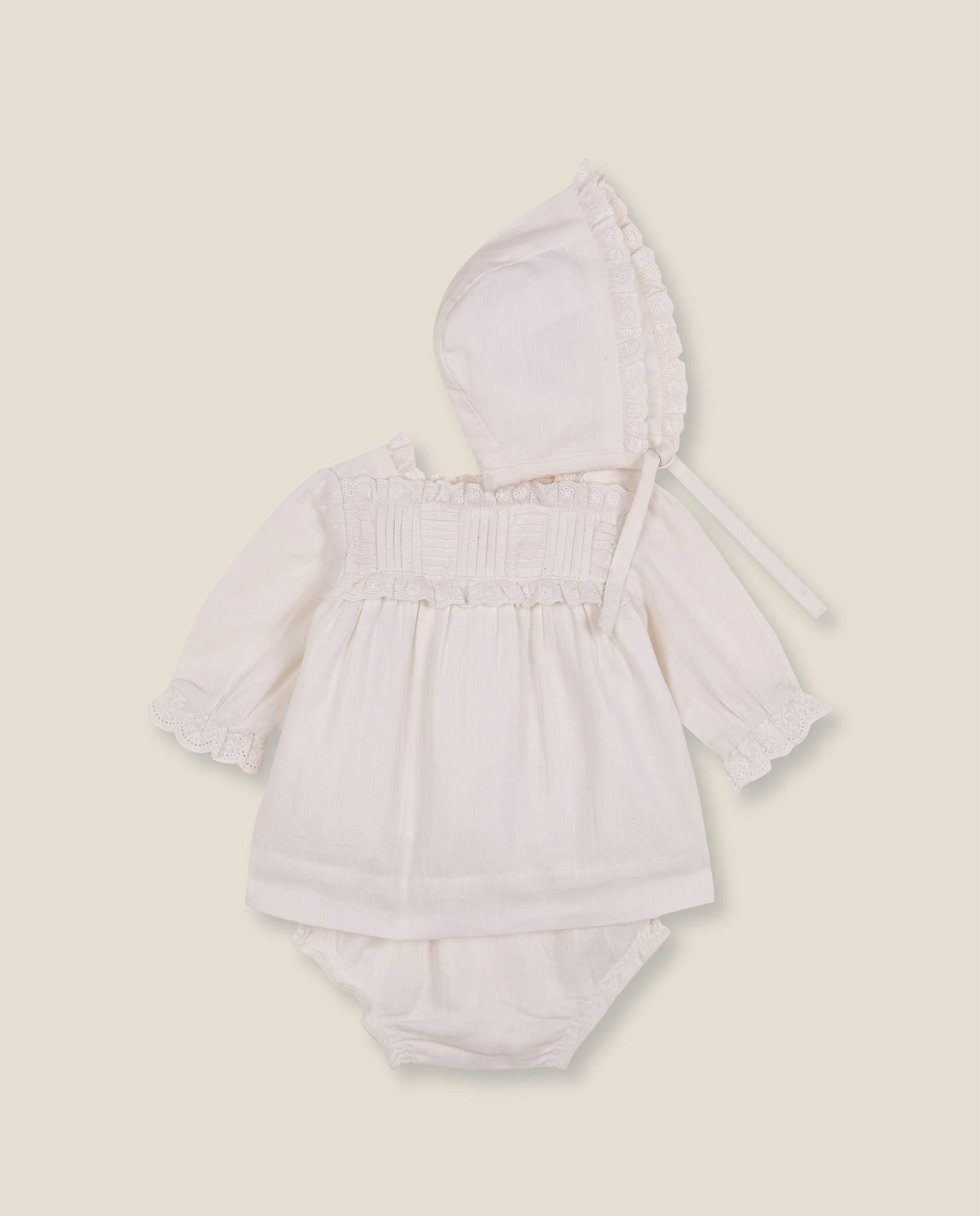Imagen 0 de Conjunto de bebé con capota y cubrepañal Blanco