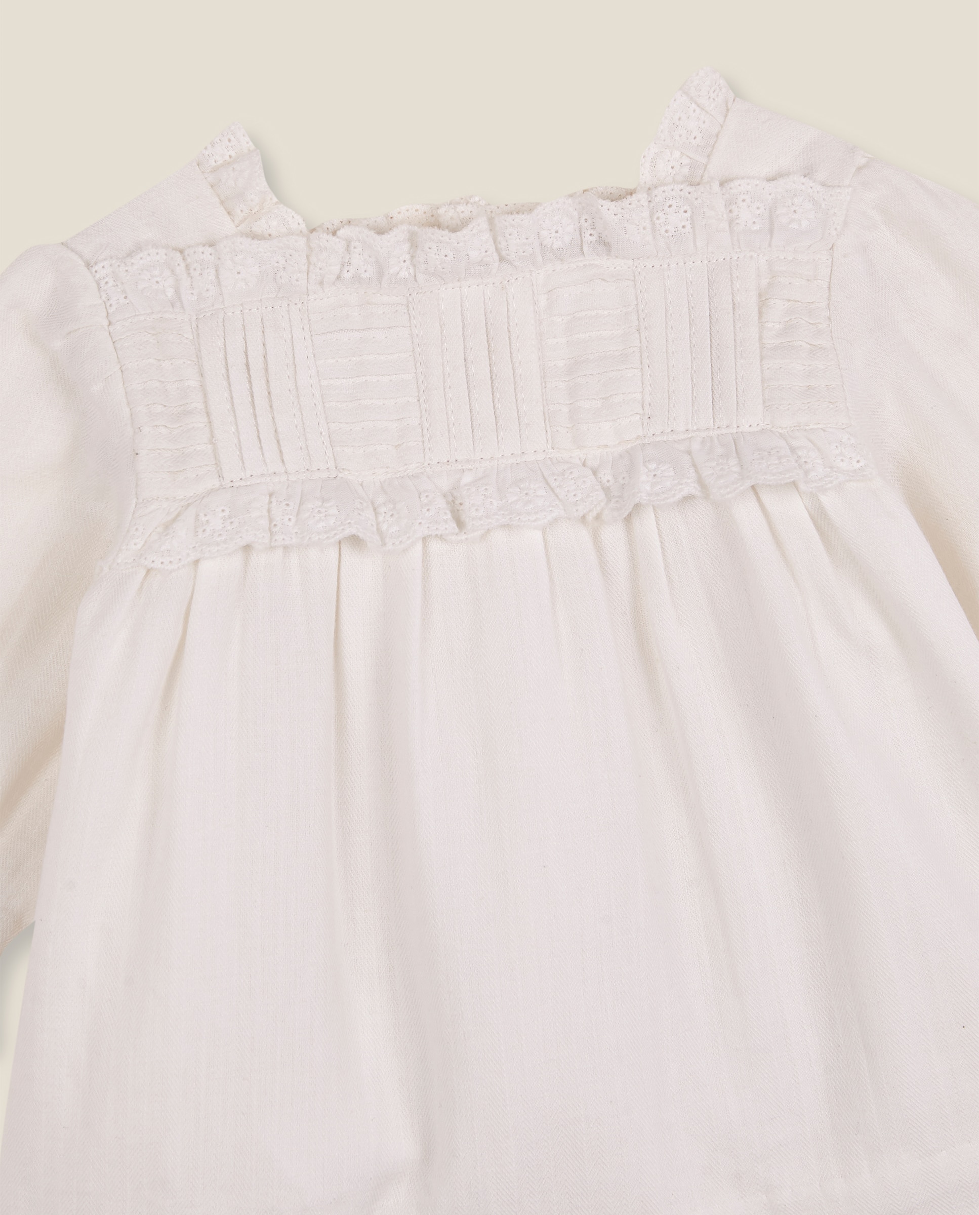 Conjunto de bebé con capota y cubrepañal - Gocco - Blanco Blanco-2