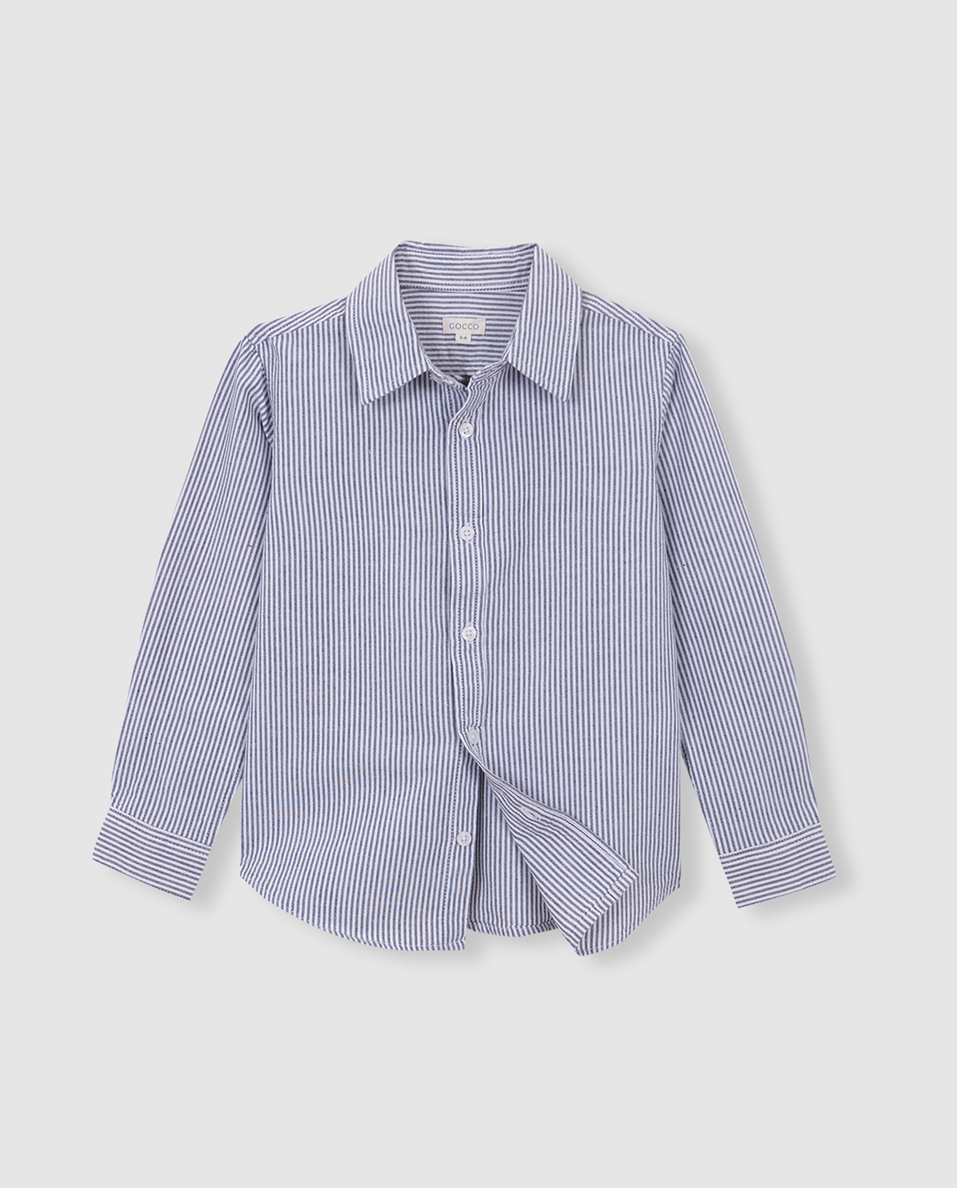 Imagen 0 de Camisa oxford de niño de rayas para eventos Azul