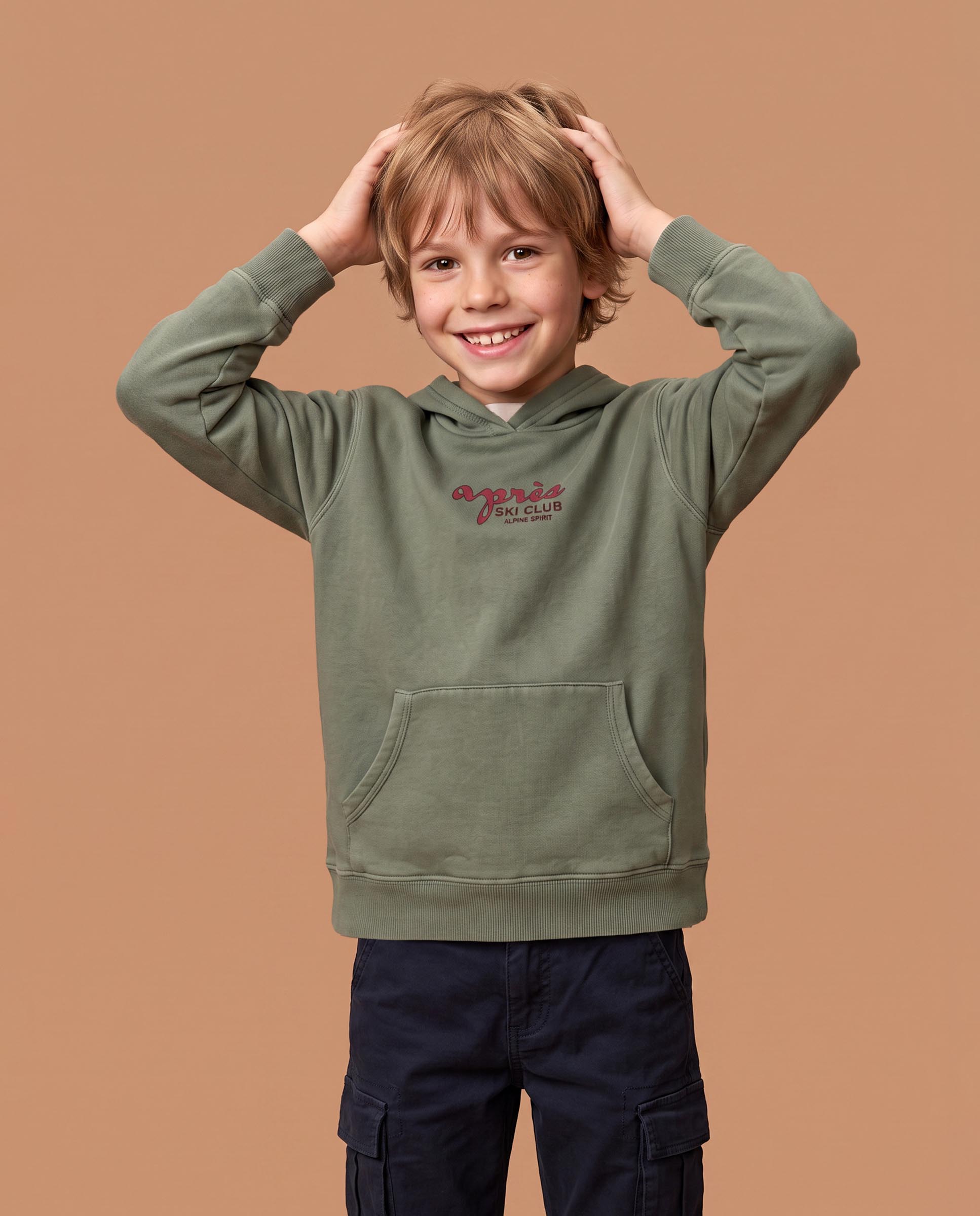 Imagen 2 de Sudadera de niño con print après-ski - Gocco - Verde claro Verde claro