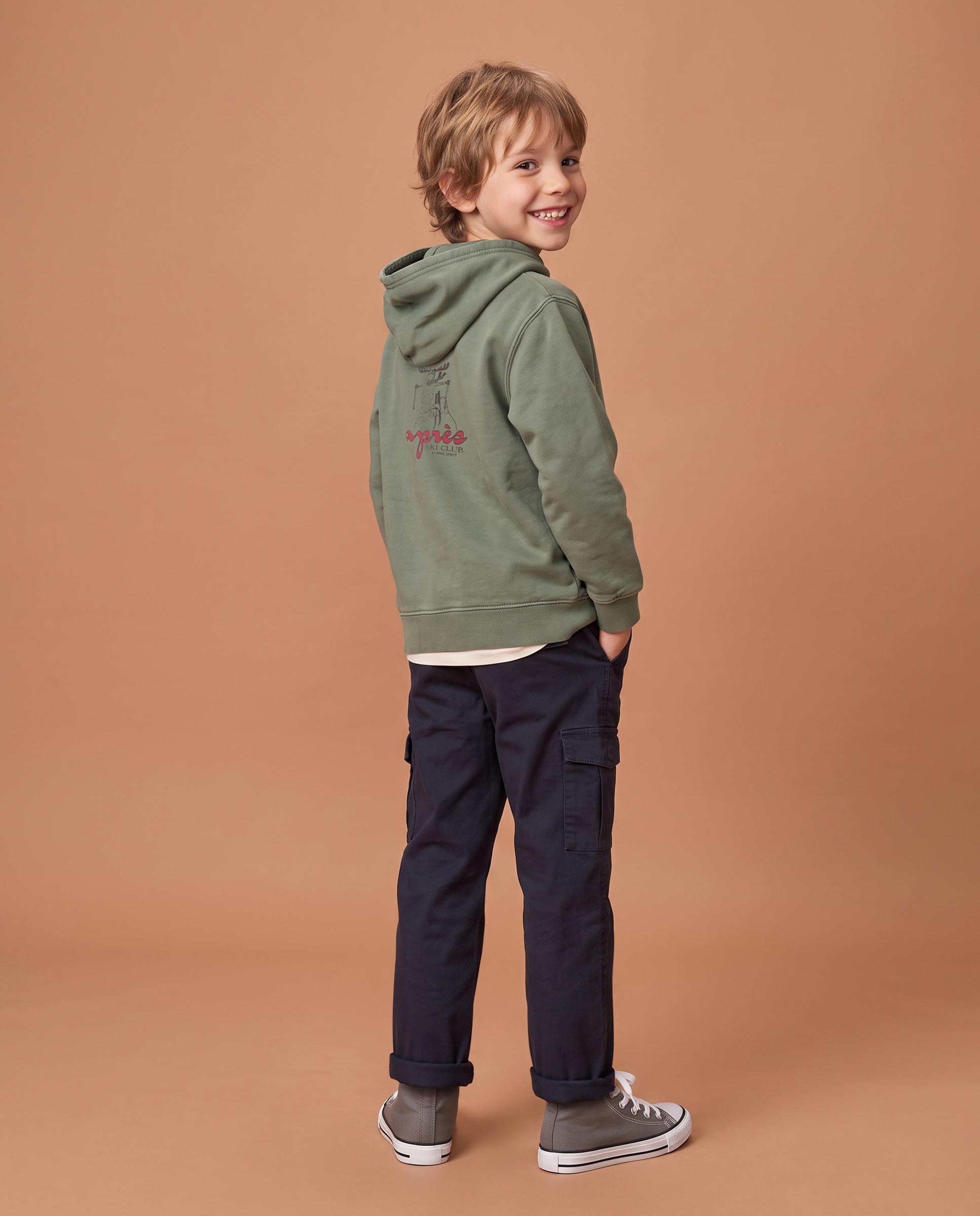 Imagen 3 de Sudadera de niño con print après-ski - Gocco - Verde claro Verde claro