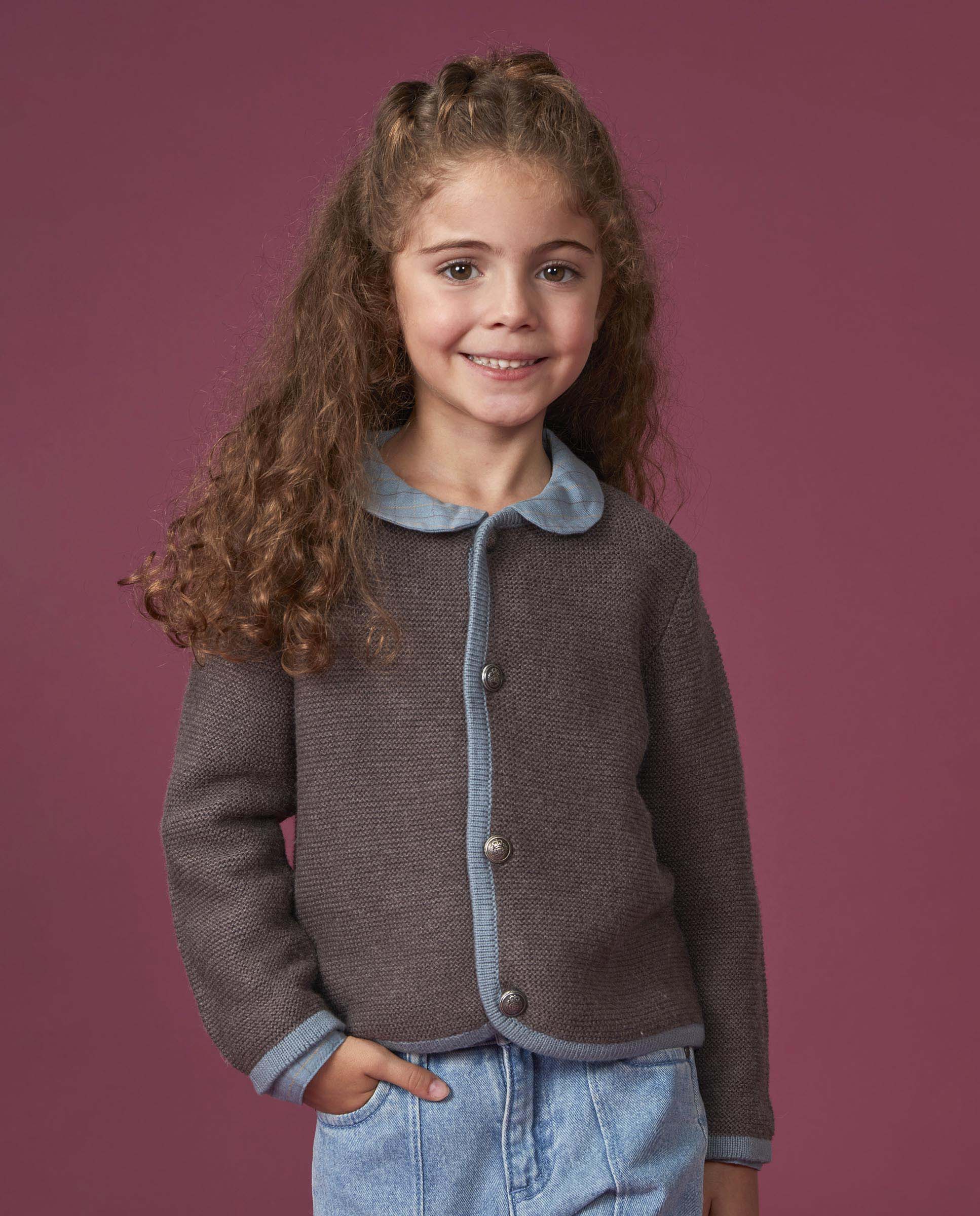 Imagen 2 de Chaqueta austriaca de niño de punto - Gocco - Gris Gris