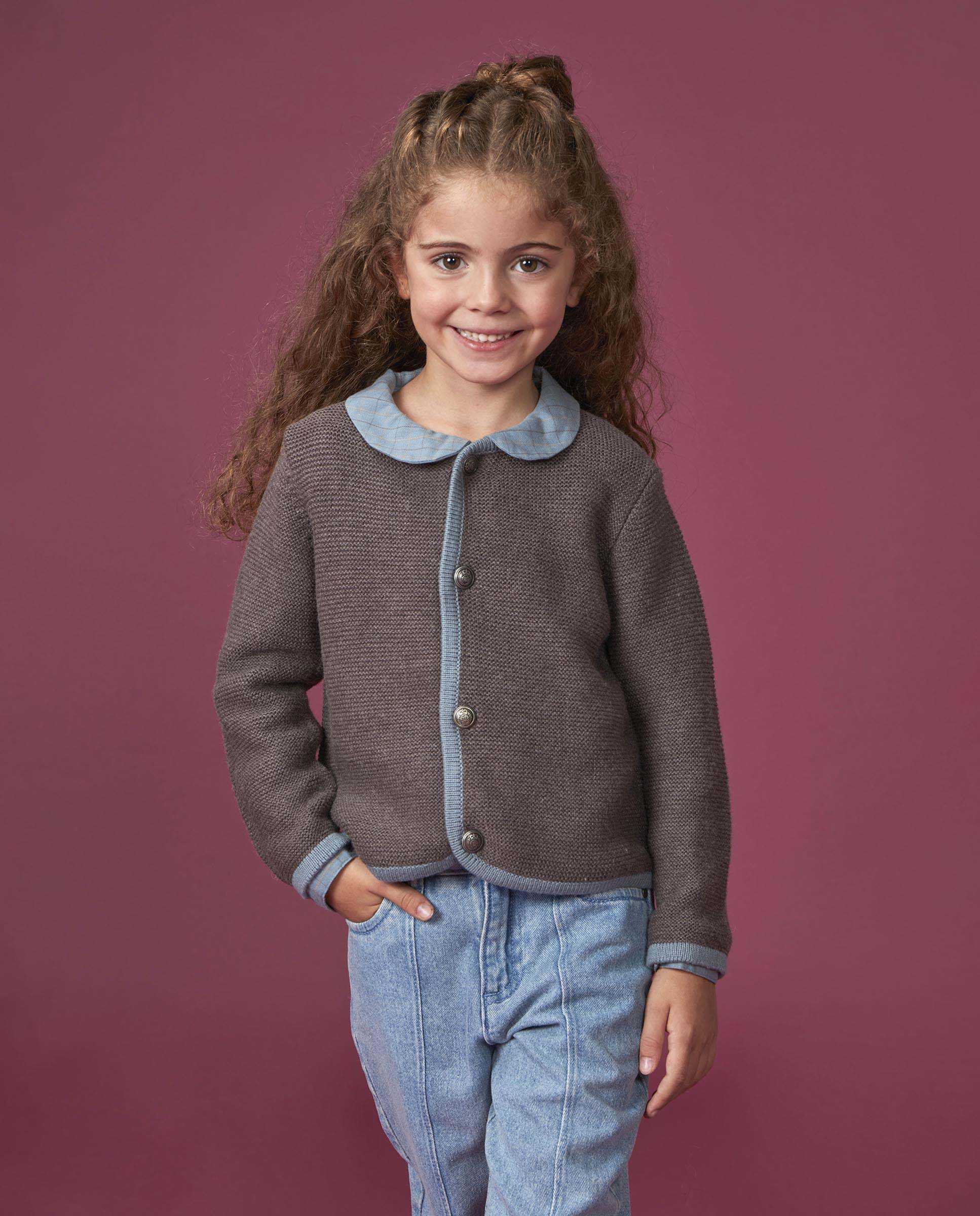 Imagen 3 de Chaqueta austriaca de niño de punto - Gocco - Gris Gris