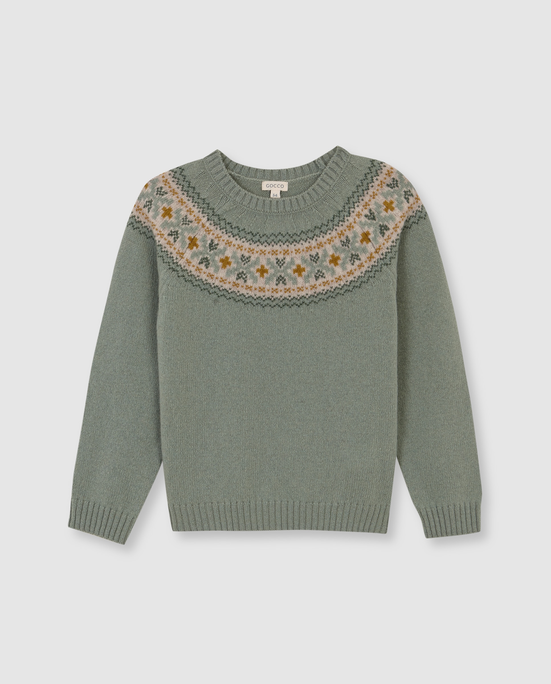 Imagen 4 de Jersey de niño con greca en el cuello - Gocco - Verde Verde