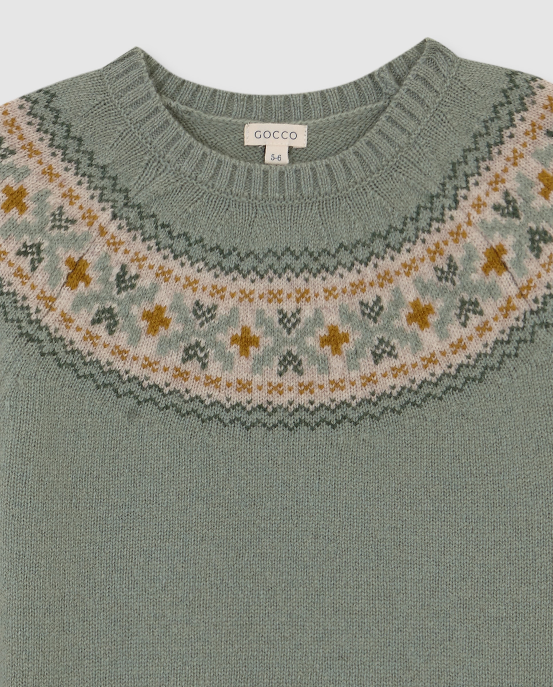 Imagen 6 de Jersey de niño con greca en el cuello - Gocco - Verde Verde