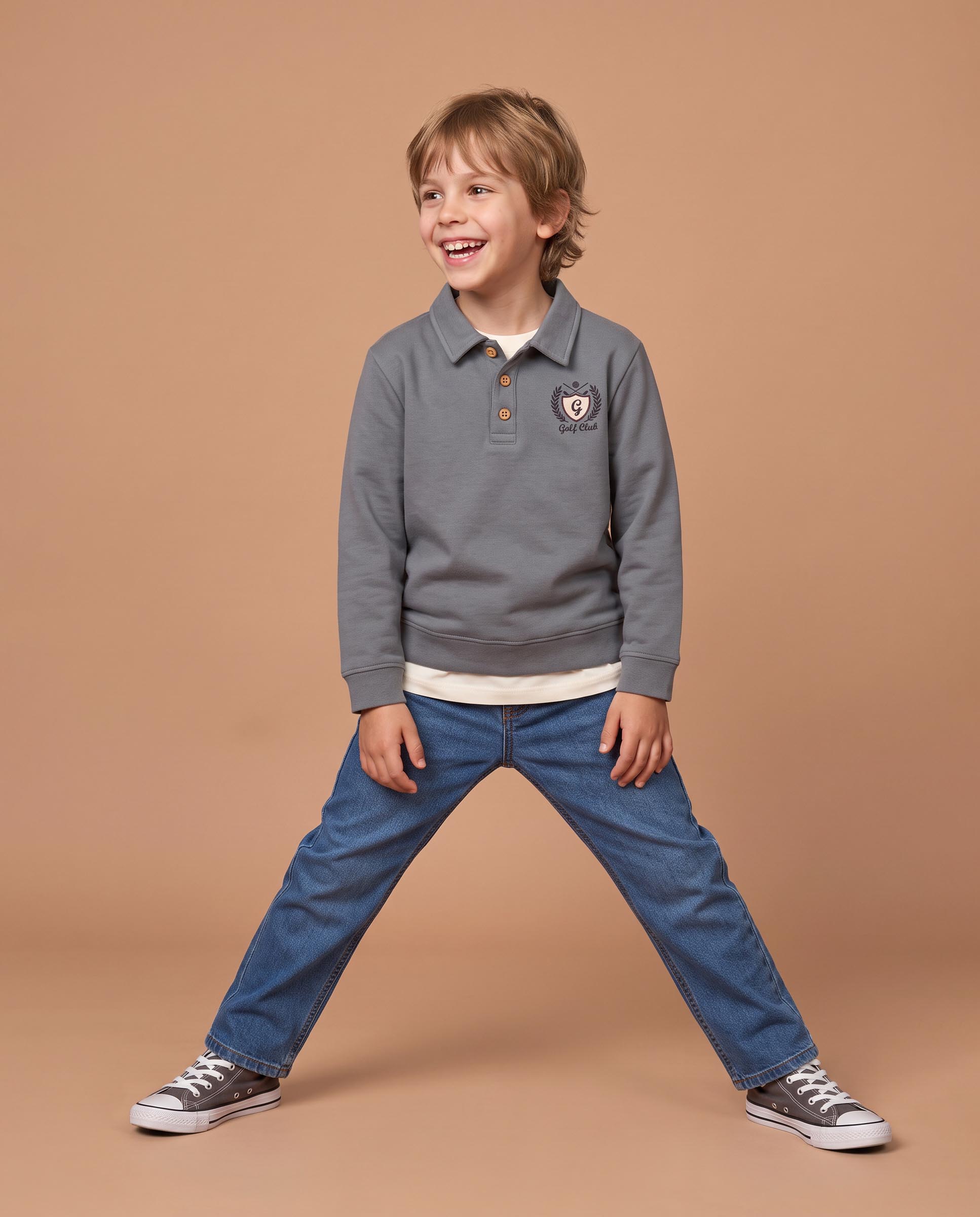 Imagen 2 de Pantalón denim de niño de cinco bolsillos - Gocco - Azul claro Azul claro