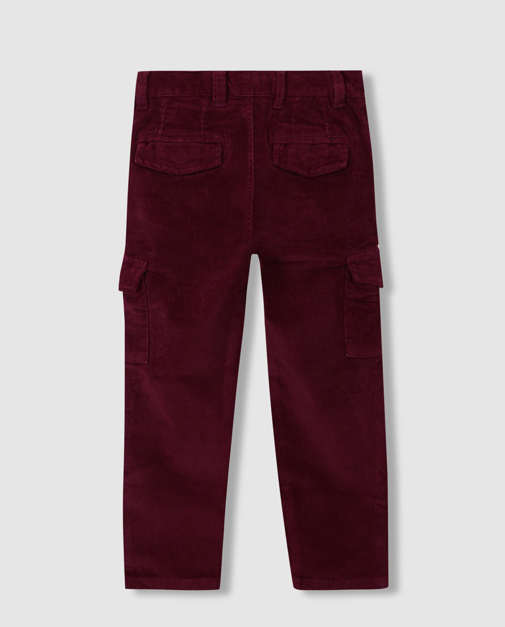 Pantalón cargo de niño de pana con bolsillos - Gocco - Rojo Rojo-4
