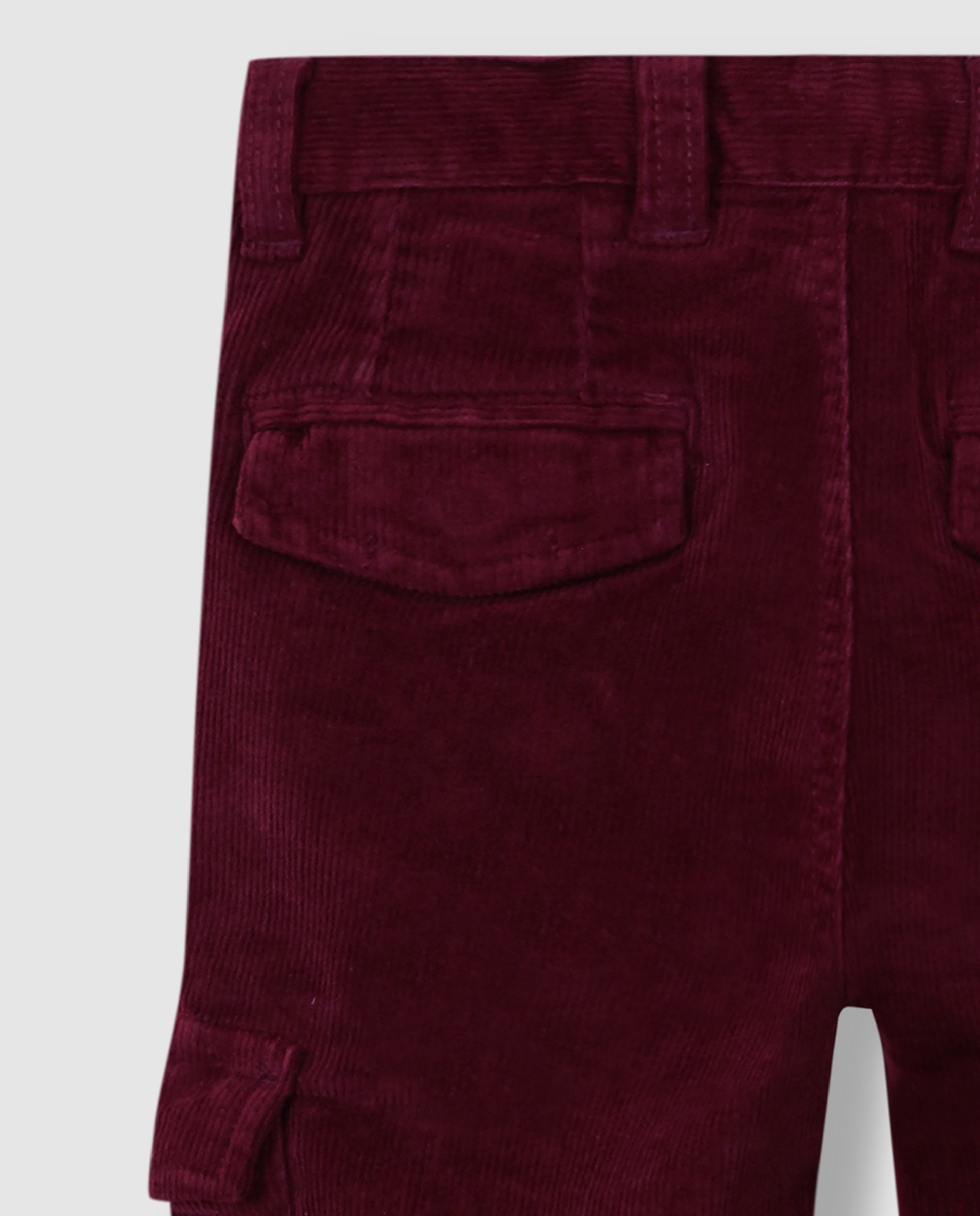 Pantalón cargo de niño de pana con bolsillos - Gocco - Rojo Rojo-6