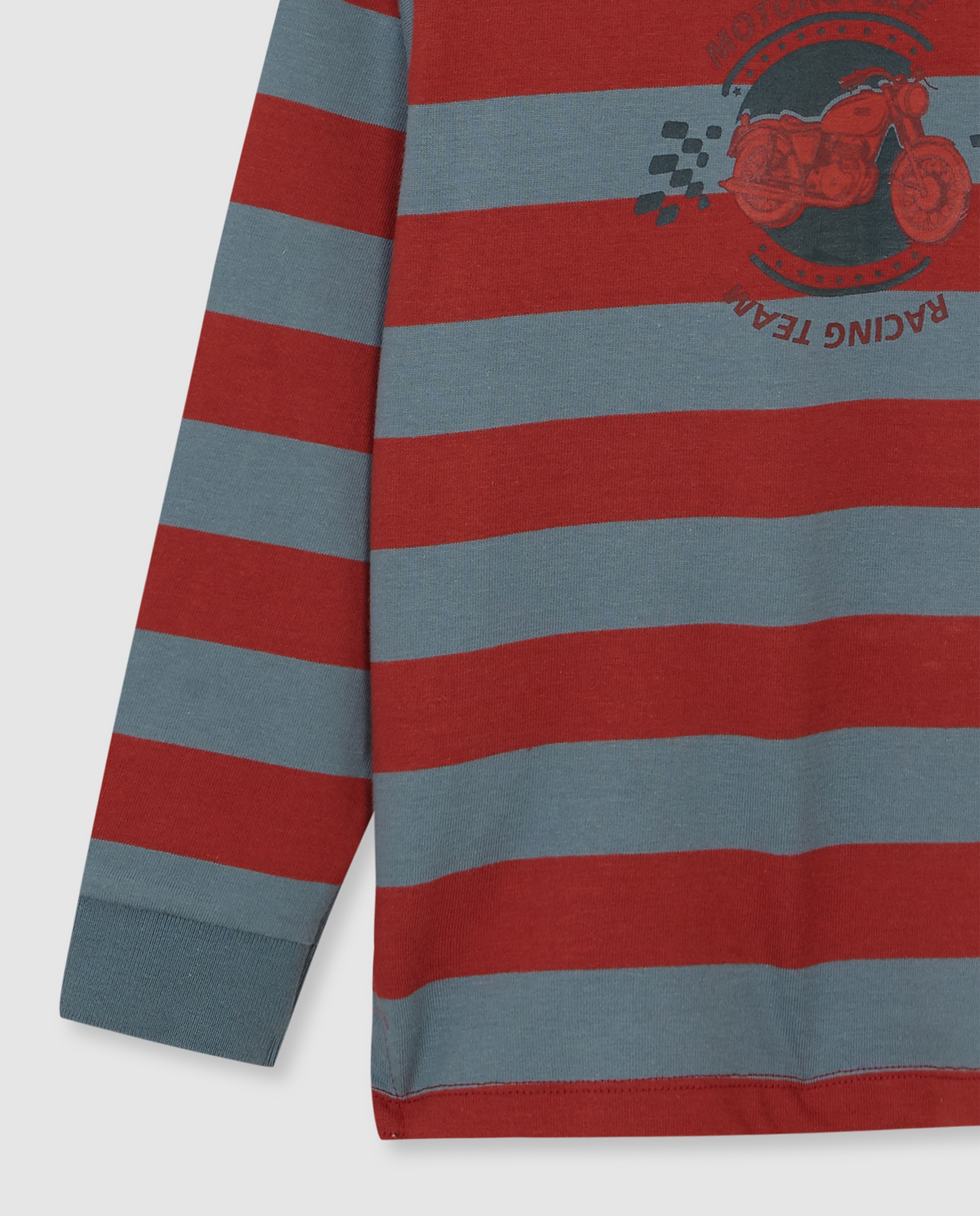 Polo de niño de rayas con bordado y parche - Gocco - Azul Azul-4