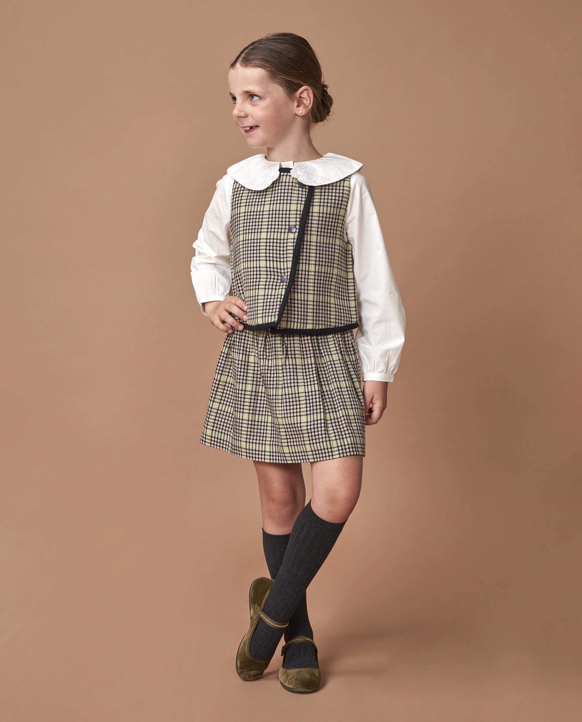 Imagen 2 de Blusa de niña con cuello bordado - Gocco - Blanco Blanco