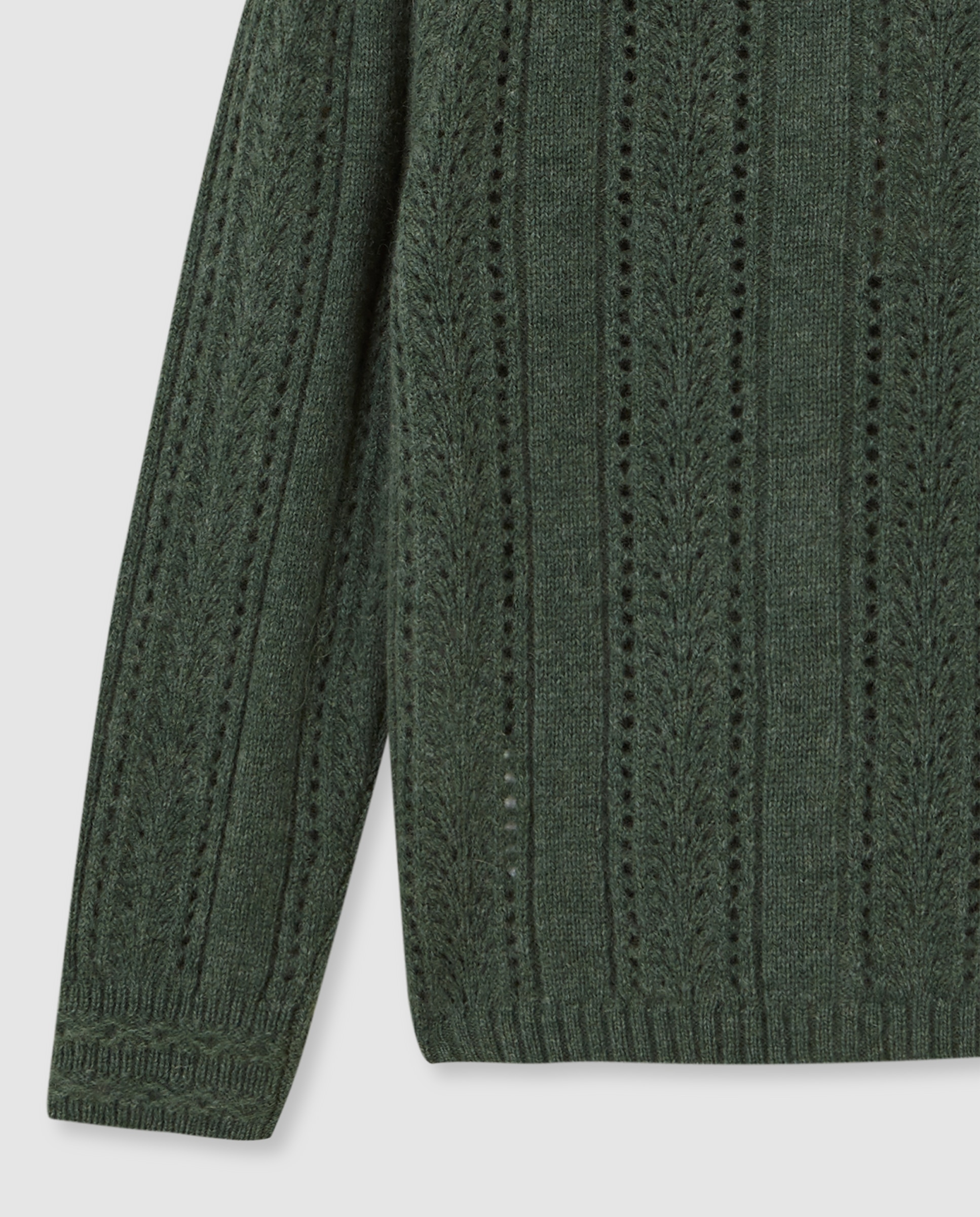 Chaqueta de niña calada con manga abullonada - Gocco - Verde claro Verde claro-4