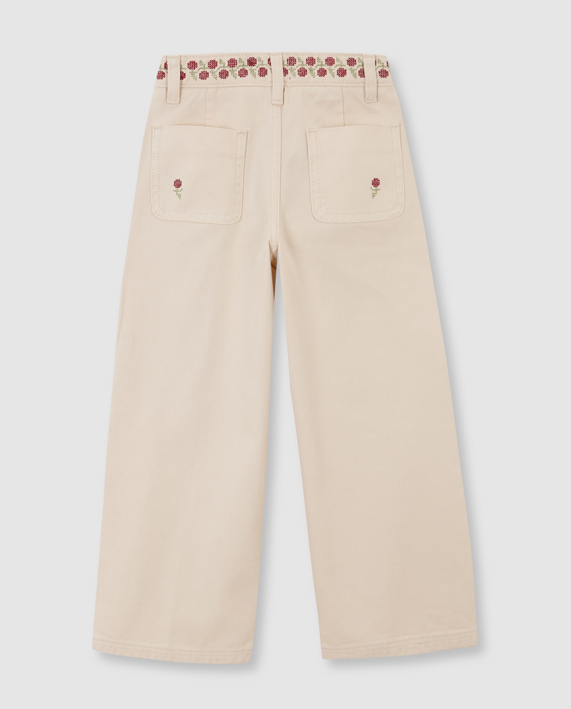 Imagen 4 de Pantalón de niña bordado con bolsillos - Gocco - Piedra Piedra