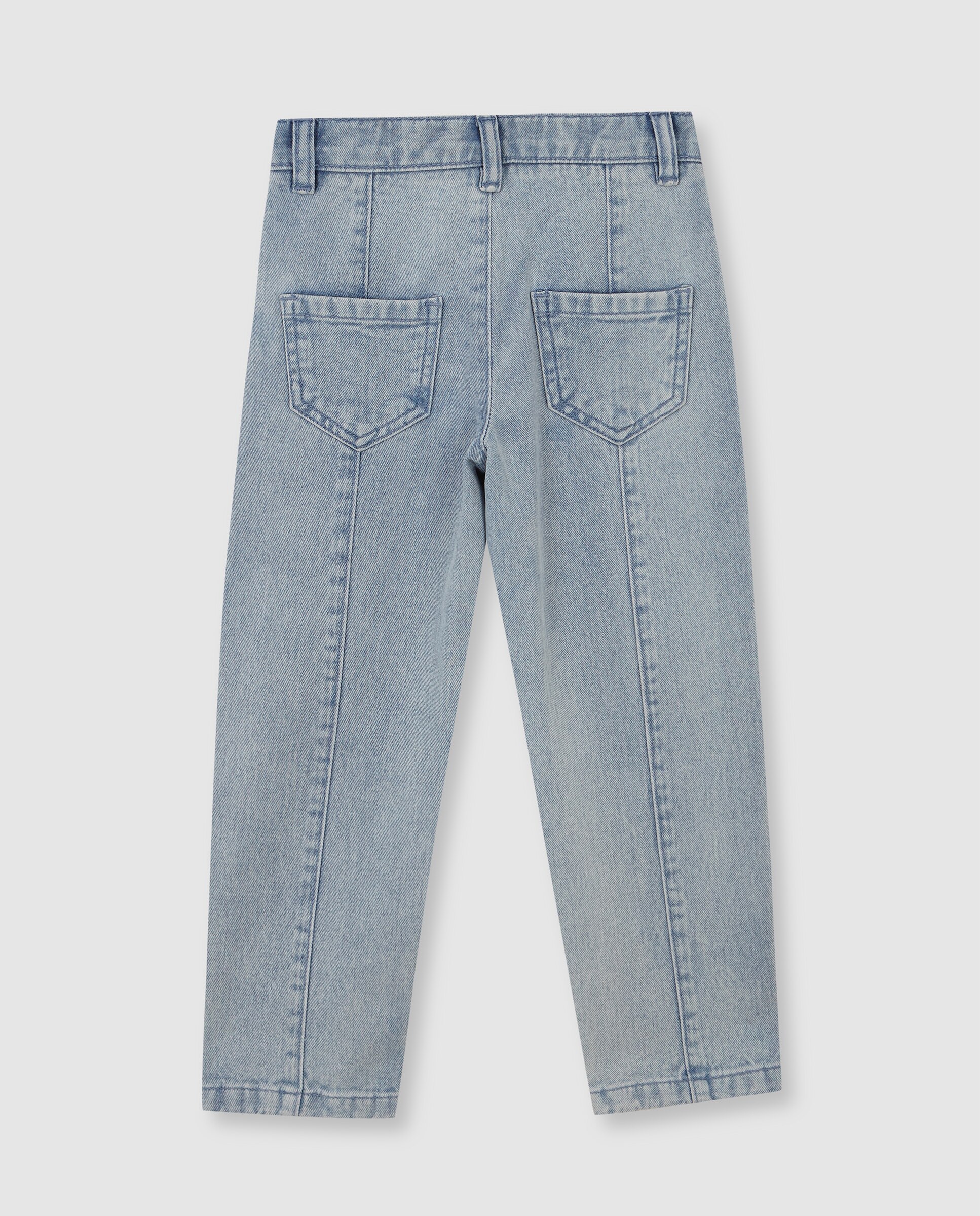 Pantalón denim de niña corte carrot - Gocco - Azul índigo Azul índigo-3