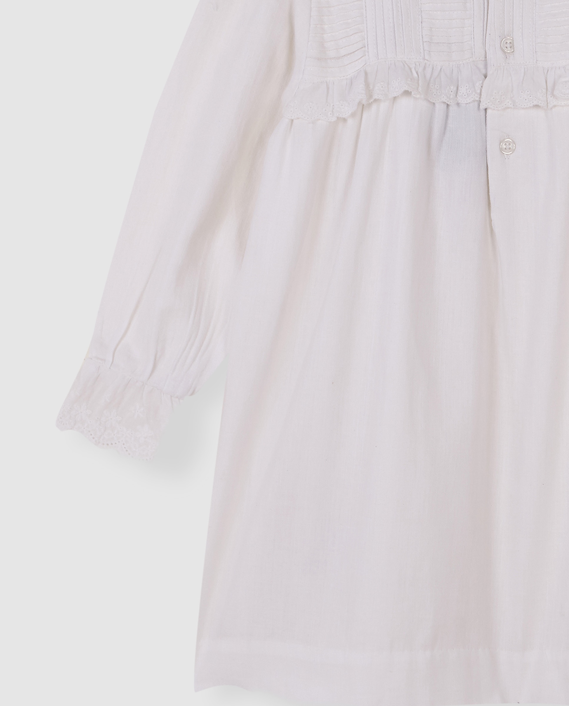 Vestido de niña con encaje para eventos - Gocco - Blanco Blanco-4