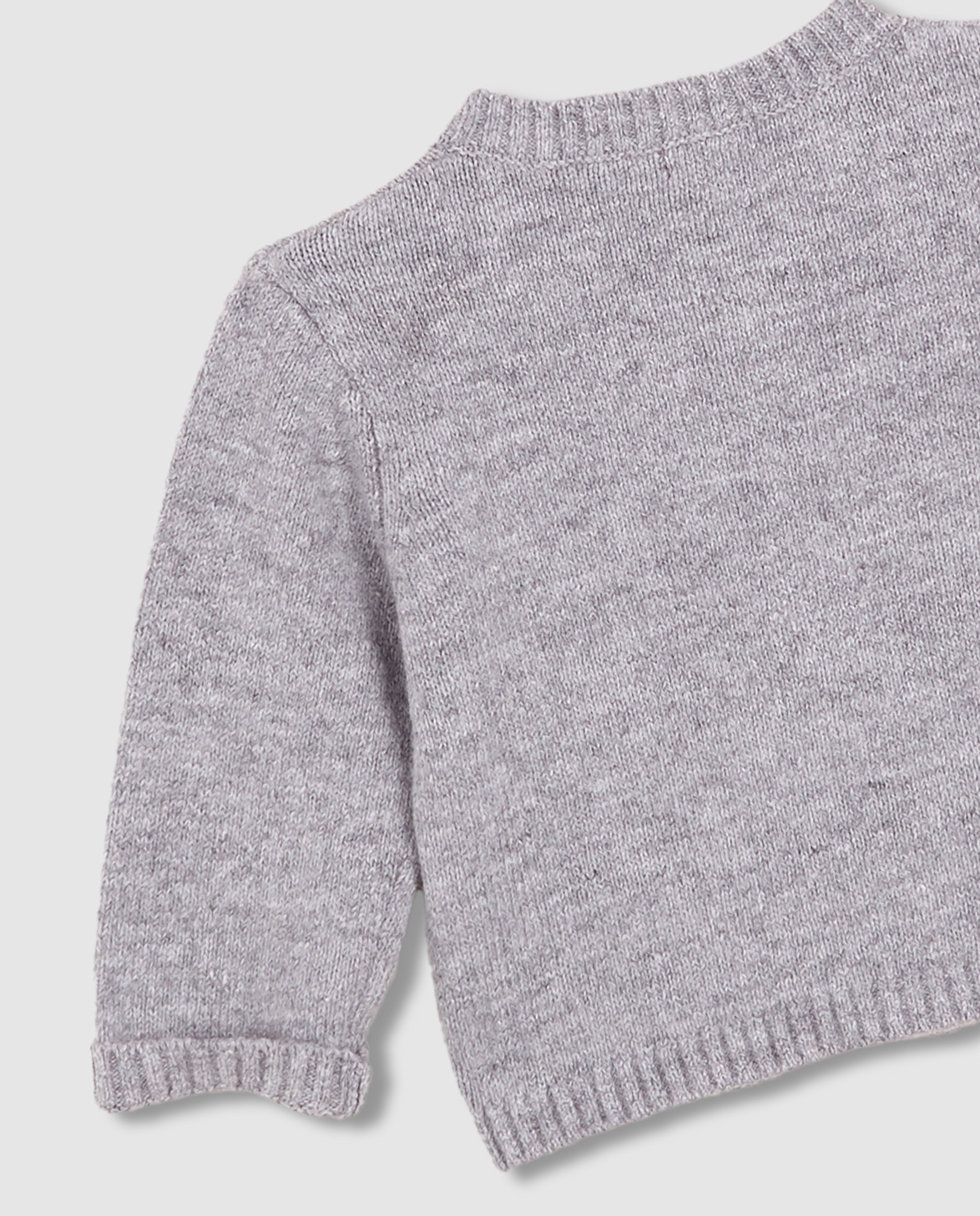 Chaqueta de bebé con cuello caja - Gocco - Gris Gris-5