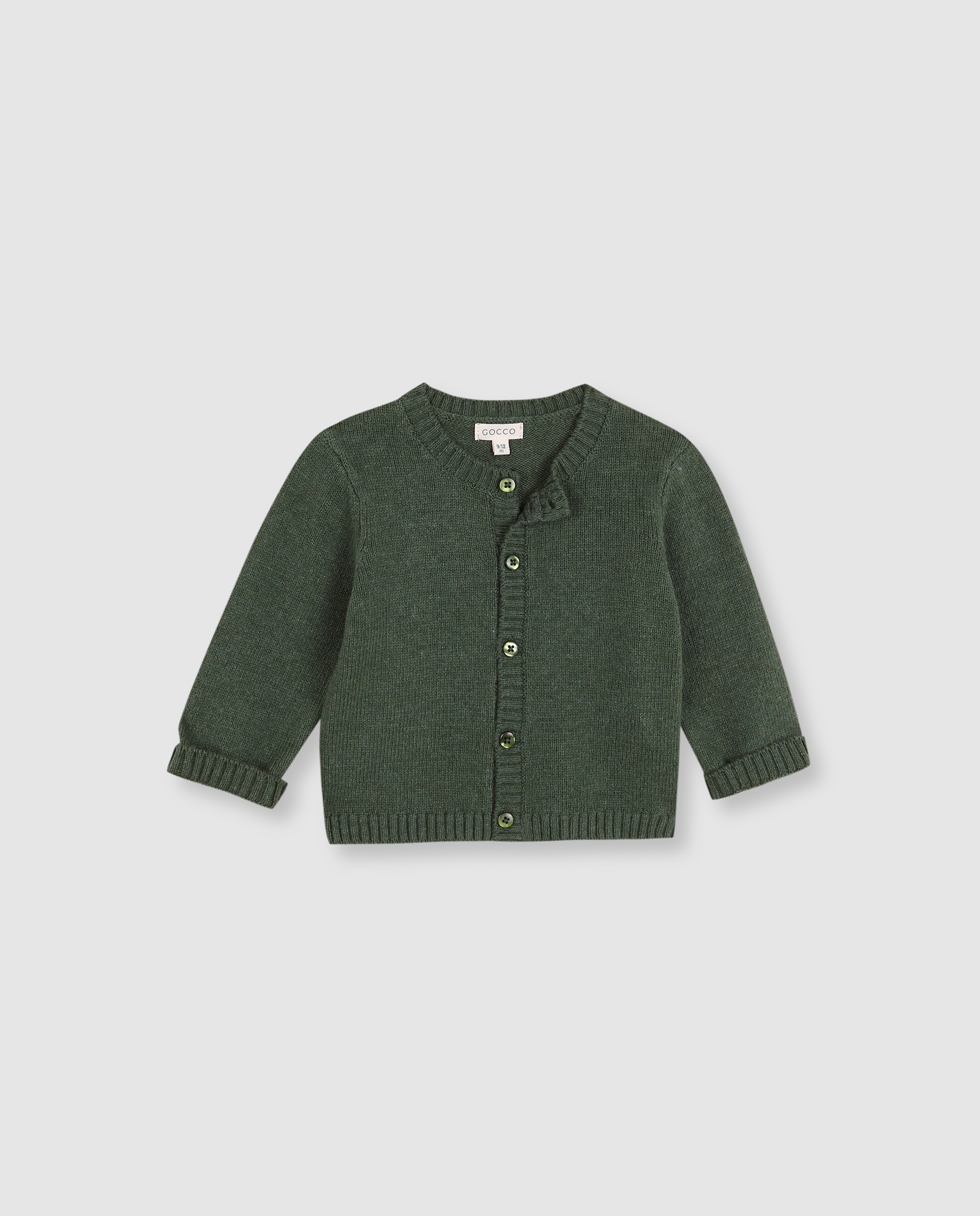 Chaqueta de bebé con cuello caja - Gocco - Verde claro Verde claro-1
