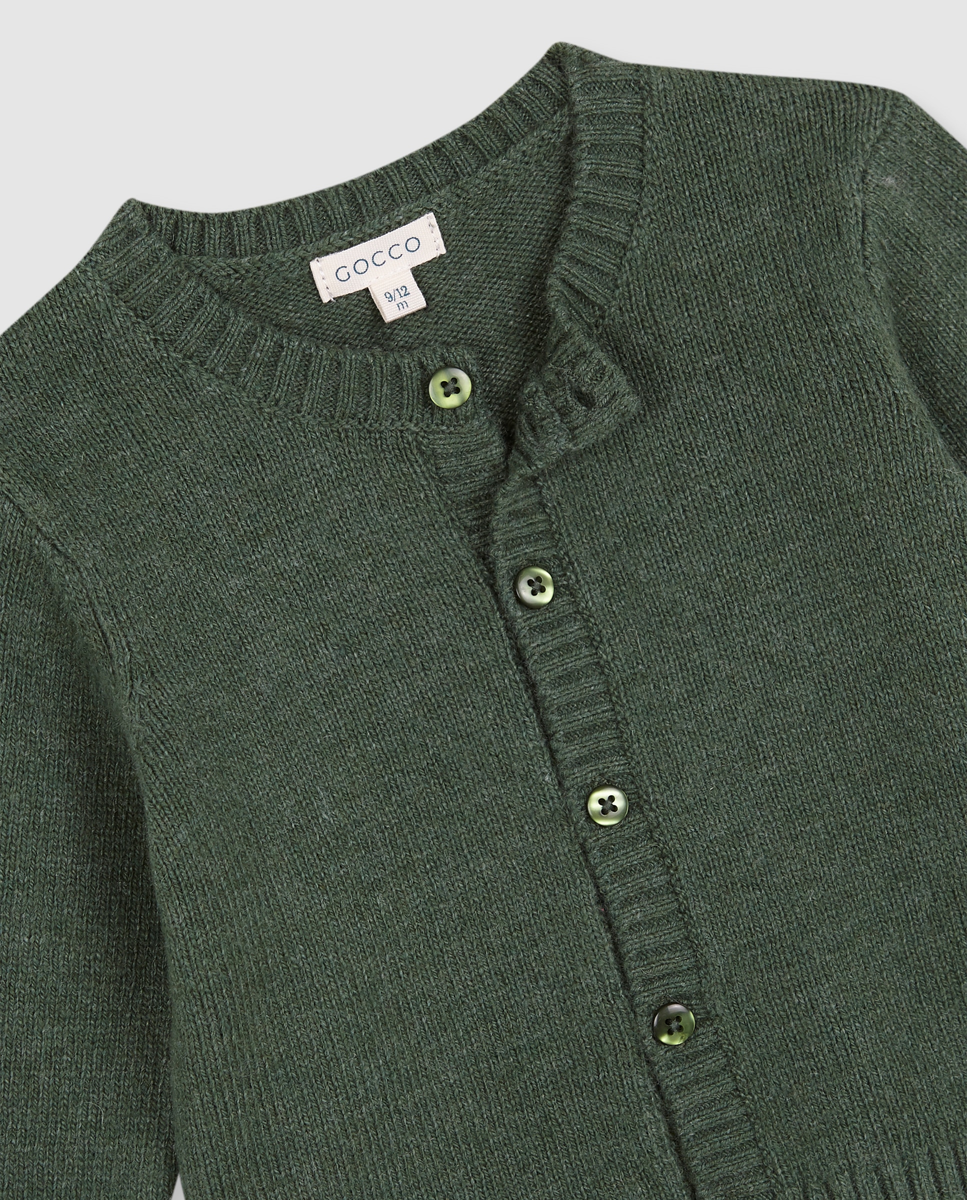 Chaqueta de bebé con cuello caja - Gocco - Verde claro Verde claro-3