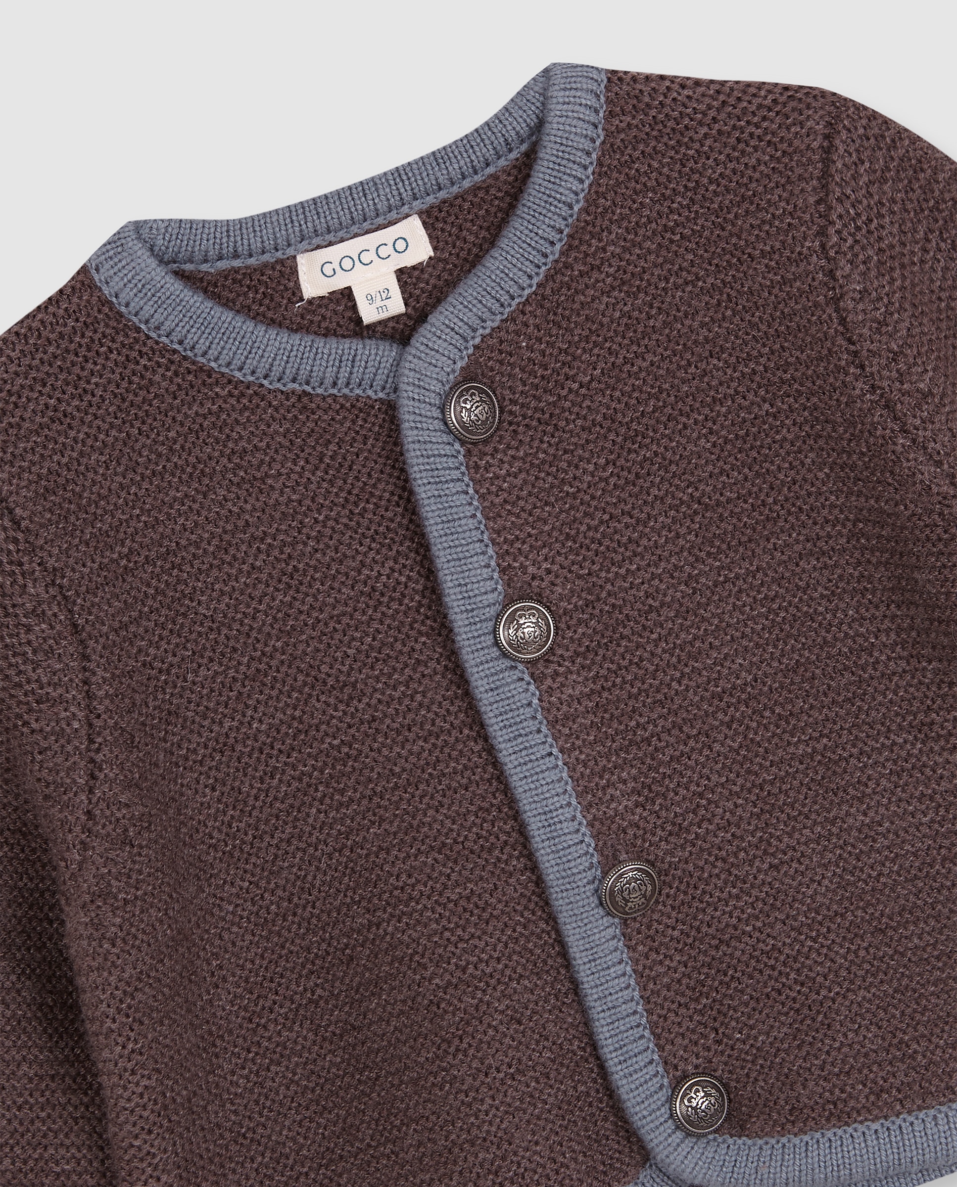 Imagen 5 de Chaqueta austriaca de bebé de punto - Gocco - Gris Gris