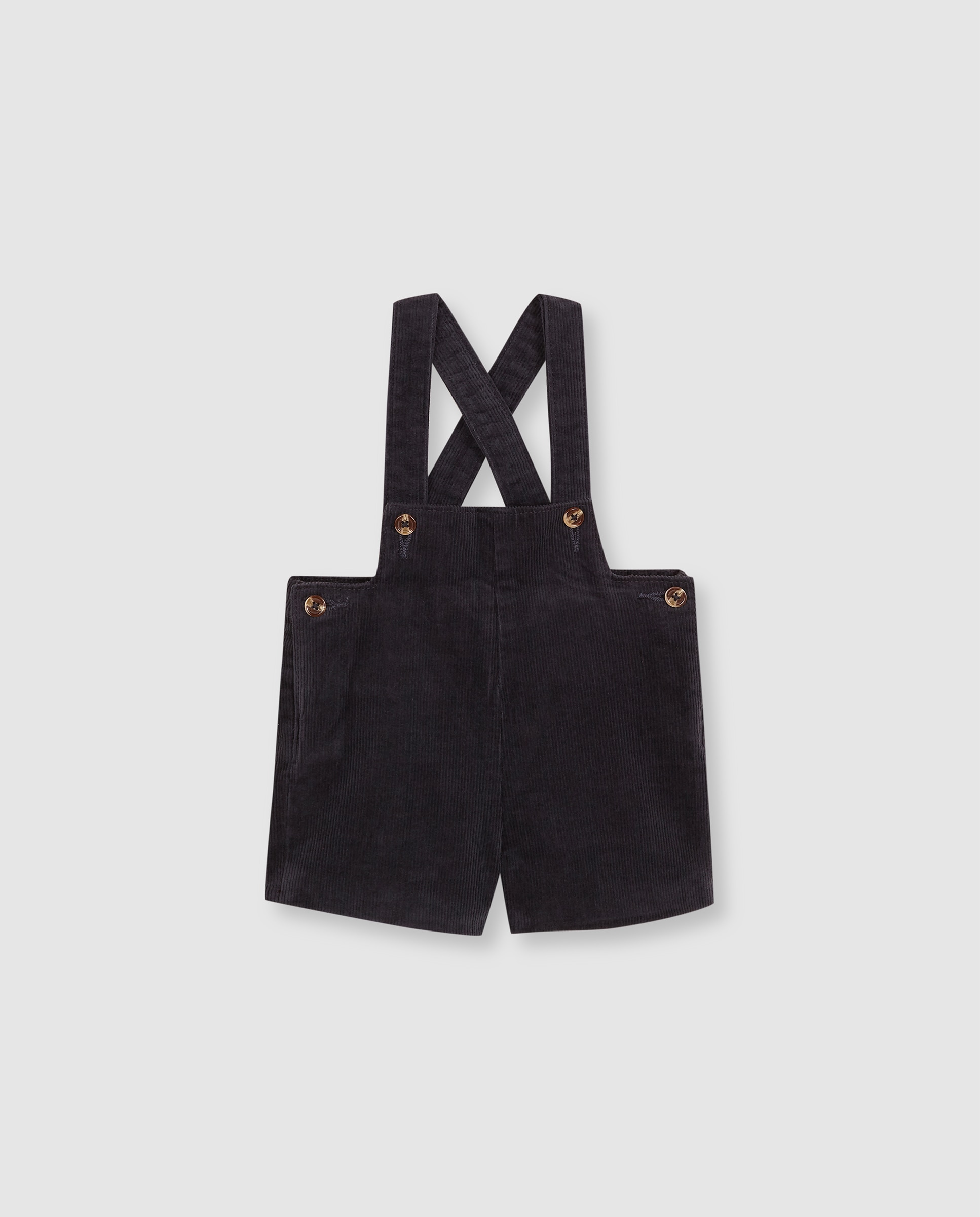 Pantalón micky de bebé de pana con tirantes - Gocco - Gris Gris-3