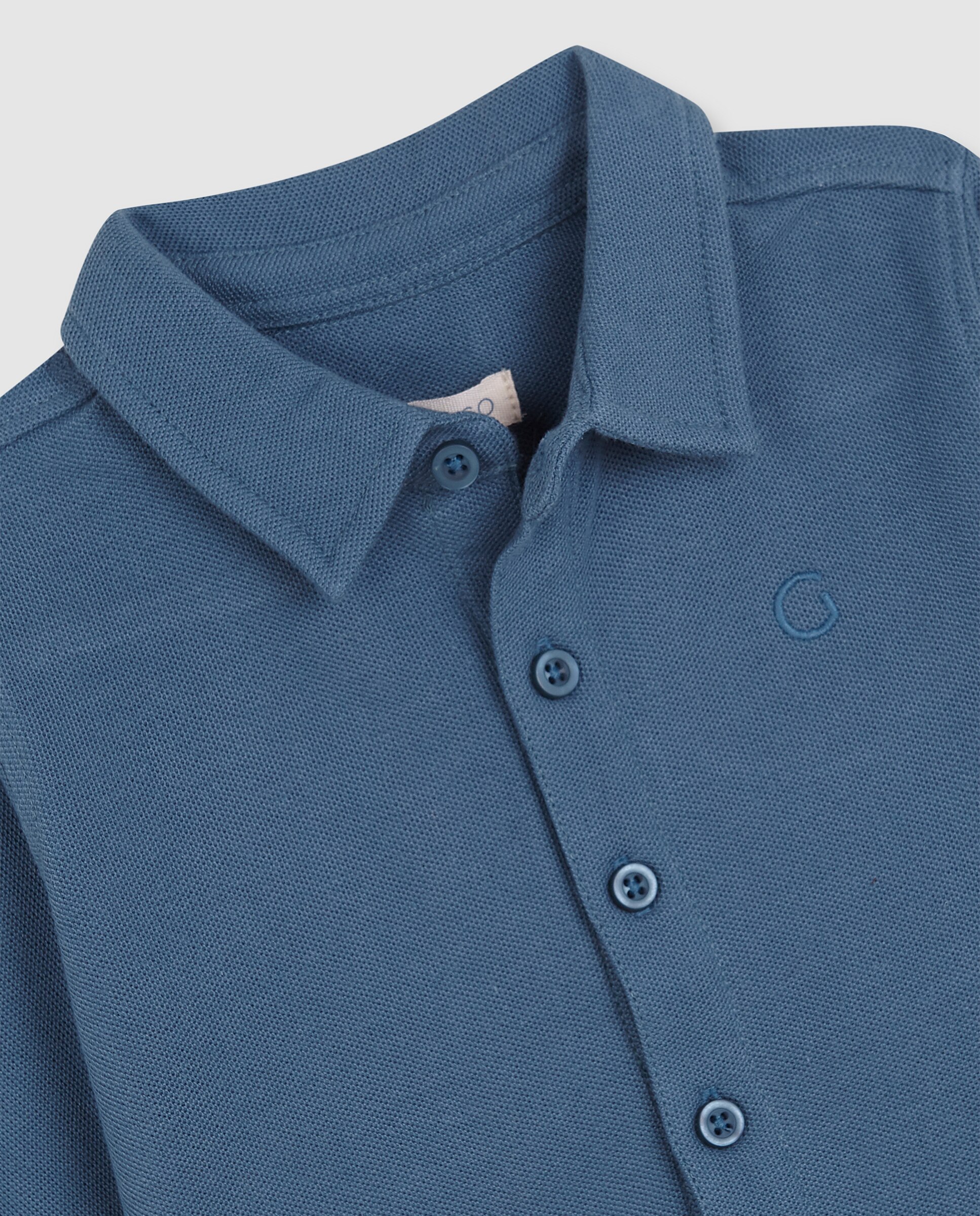 Imagen 4 de Polo de bebé de piqué con tapeta de botones - Gocco - Azul Azul