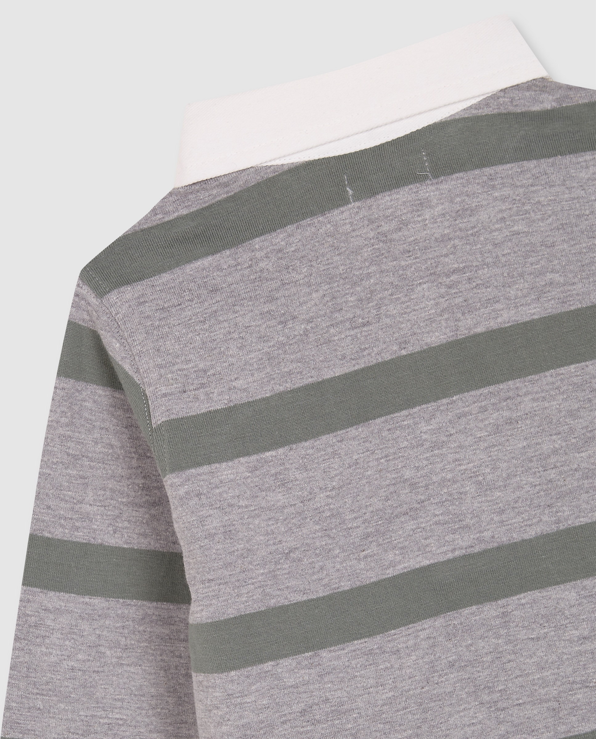 Polo de bebé con bordado y cuello de sarga - Gocco - Gris Gris-6