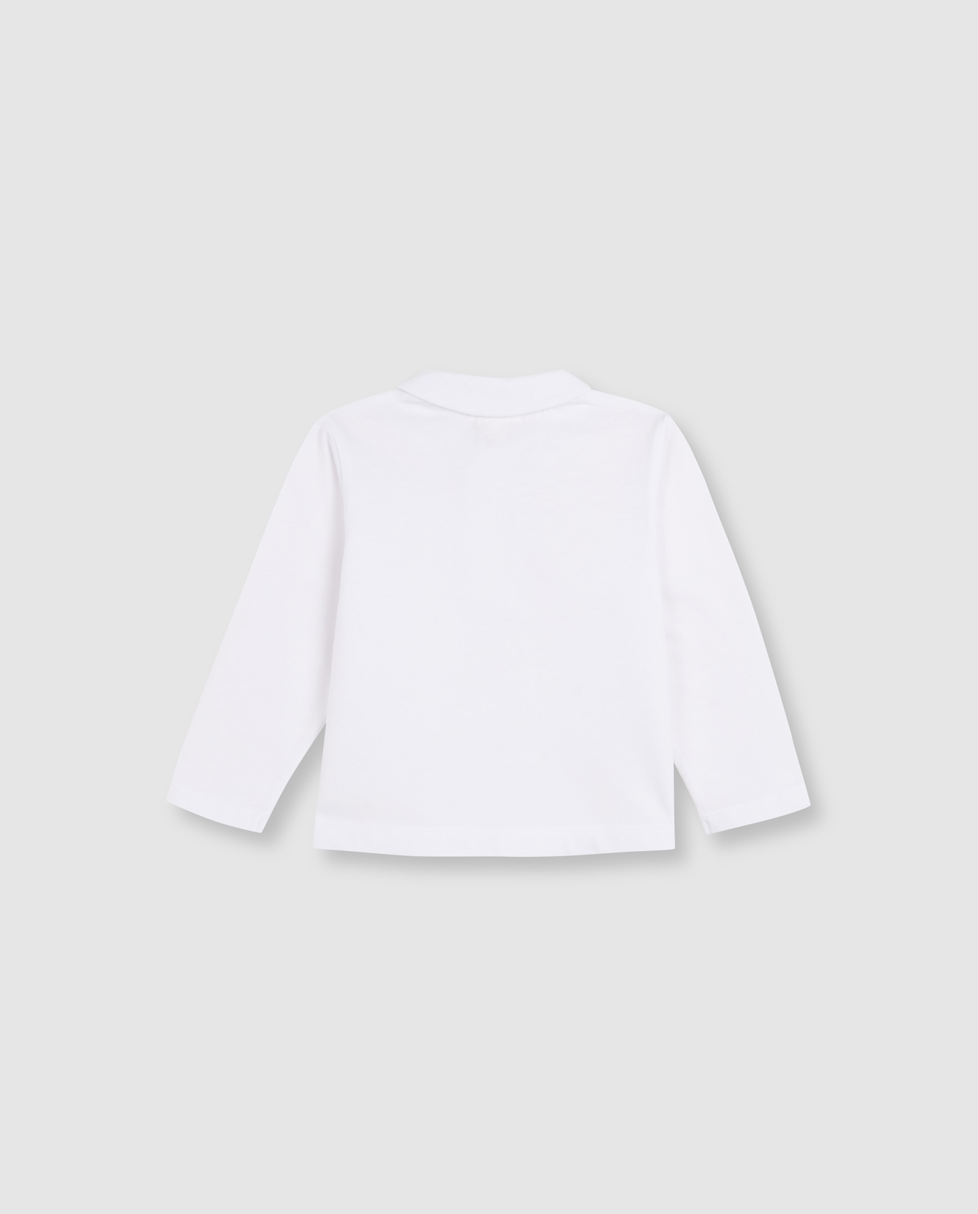 Camiseta de bebé con cuello y botones - Gocco - Blanco Blanco-3