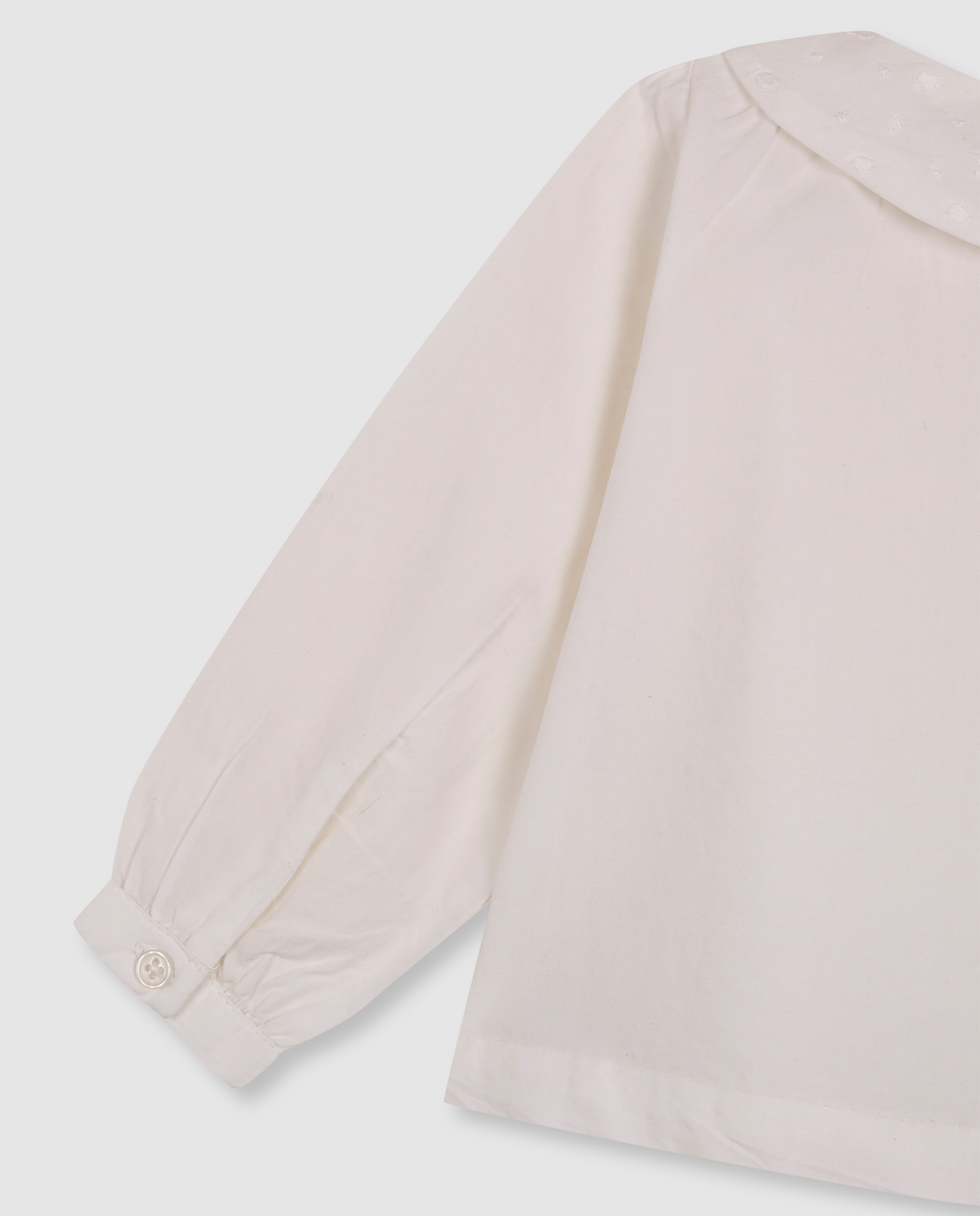 Blusa de bebé con cuello bordado - Gocco - Blanco Blanco-4