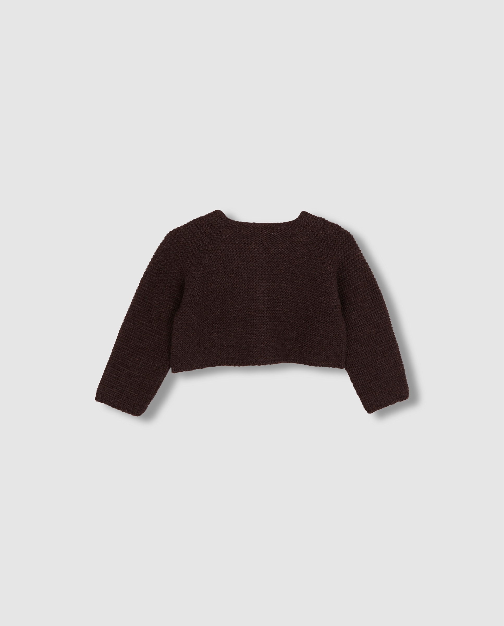 Chaqueta de bebé de punto bobo con botones - Gocco - Marrón oscuro Marrón oscuro-3