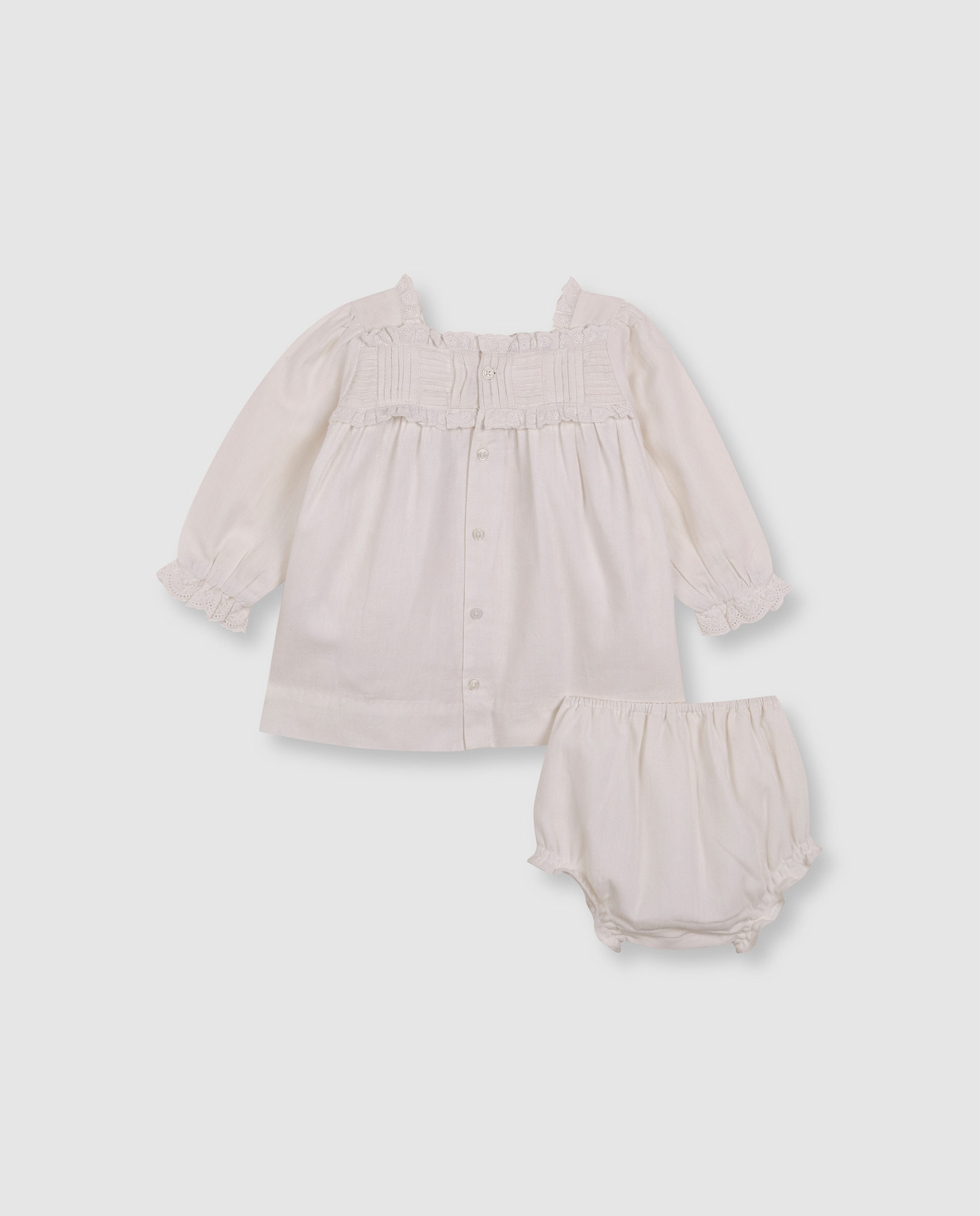 Imagen 4 de Conjunto de bebé con capota y cubrepañal - Gocco - Blanco Blanco
