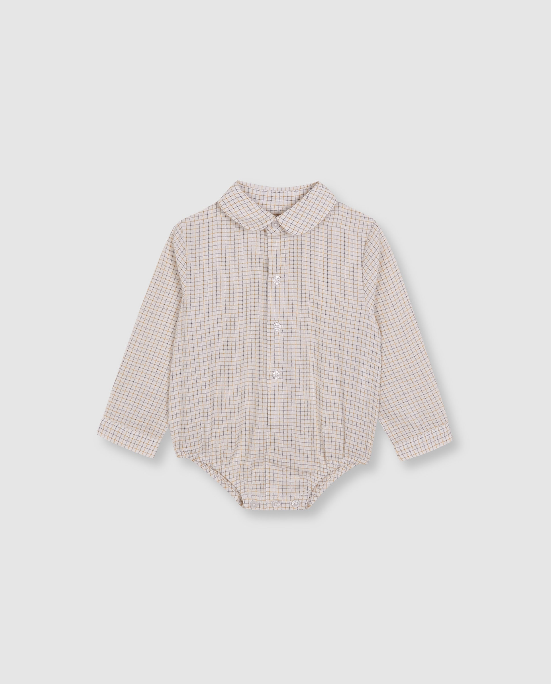 Imagen 0 de Camisa body de bebé con cuello bebé Azul