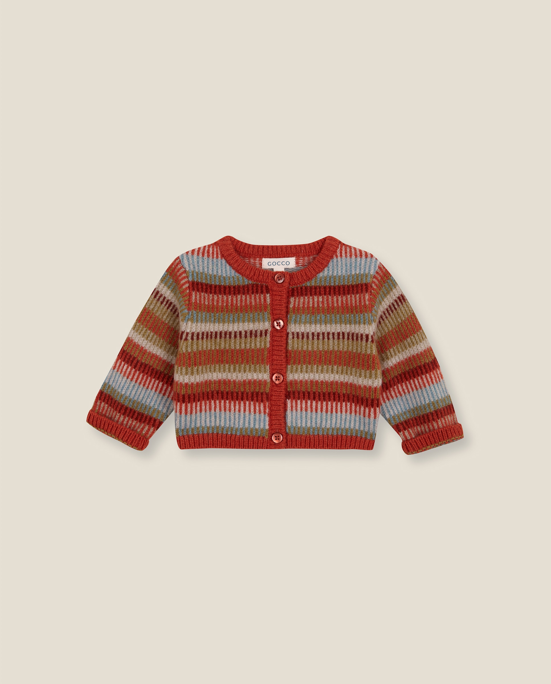 Imagen 0 de Chaqueta de bebé de punto jacquard Naranja