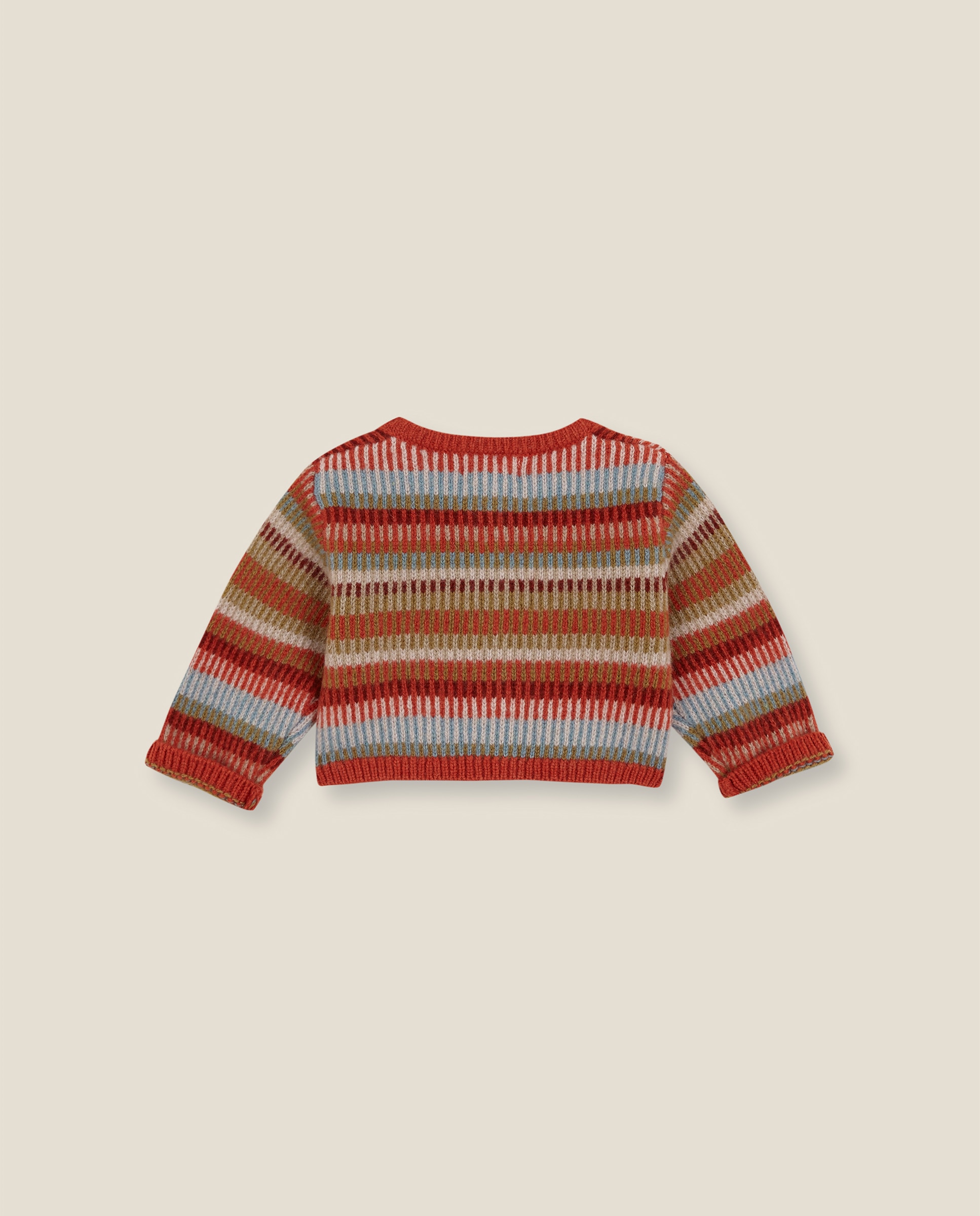 Chaqueta de bebé de punto jacquard - Gocco - Naranja Naranja-4