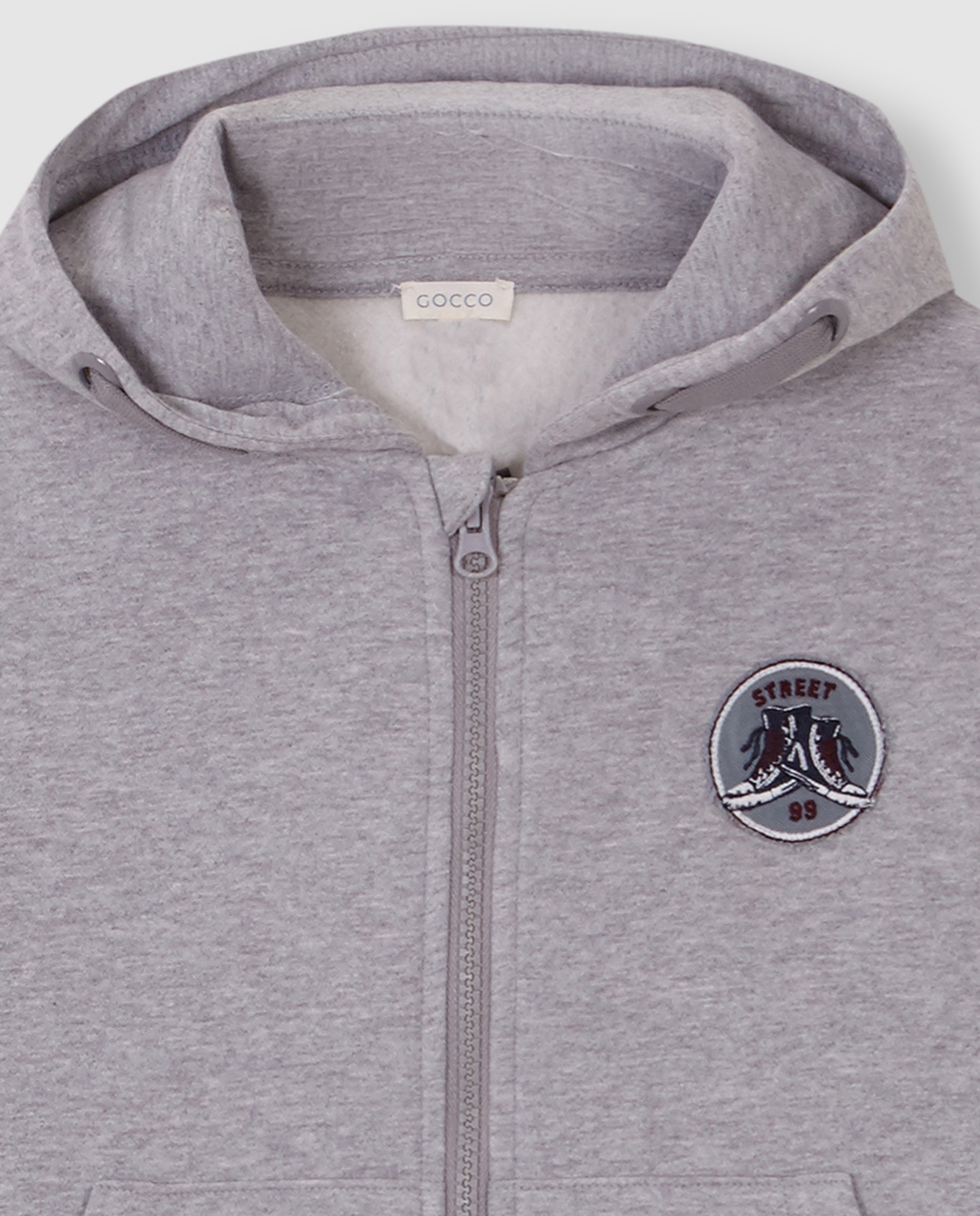 Imagen 4 de Sudadera de niño con cremallera - Gocco - Gris Gris