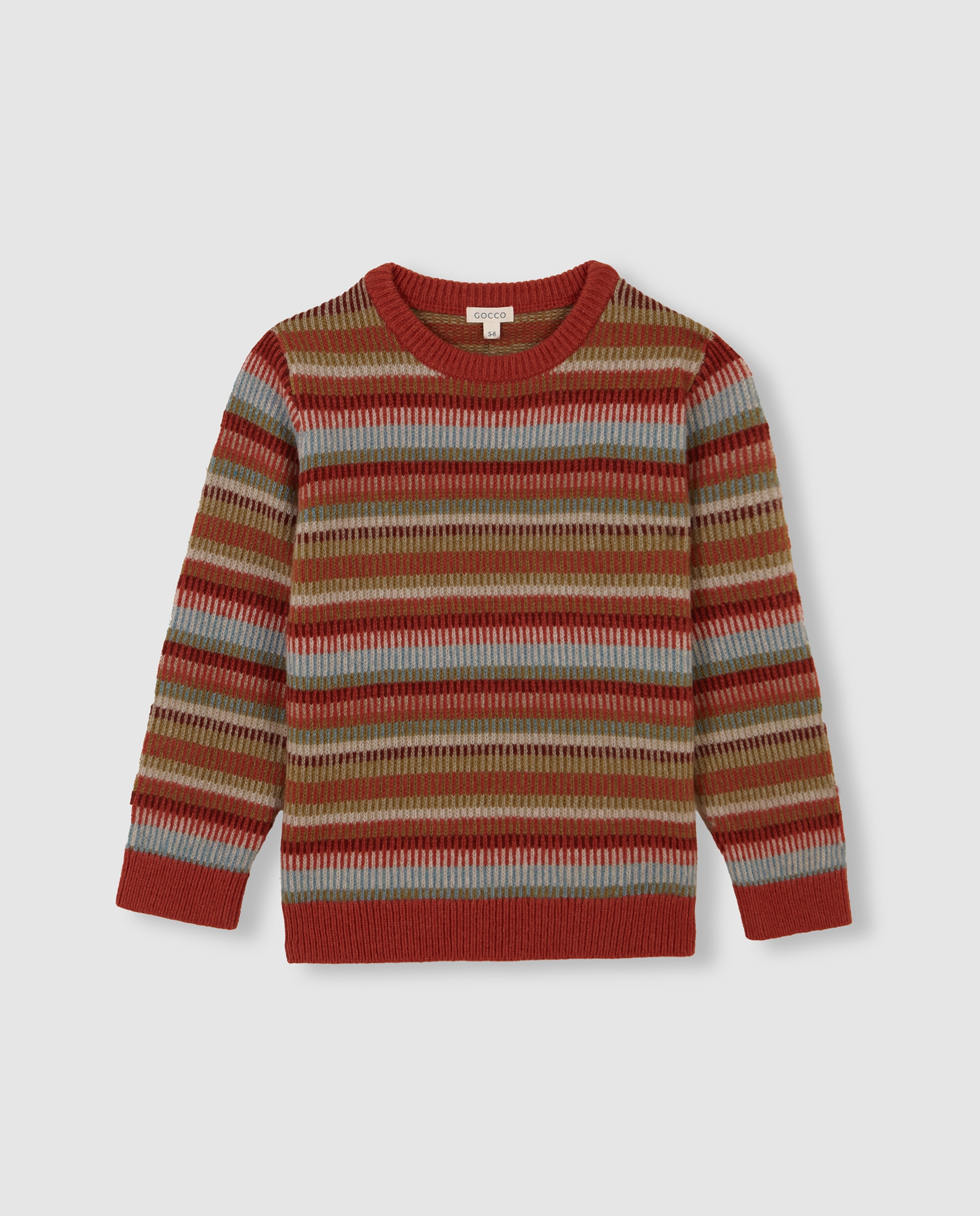 Imagen 1 de Jersey de niño con jacquard y canalé - Gocco - Naranja Naranja