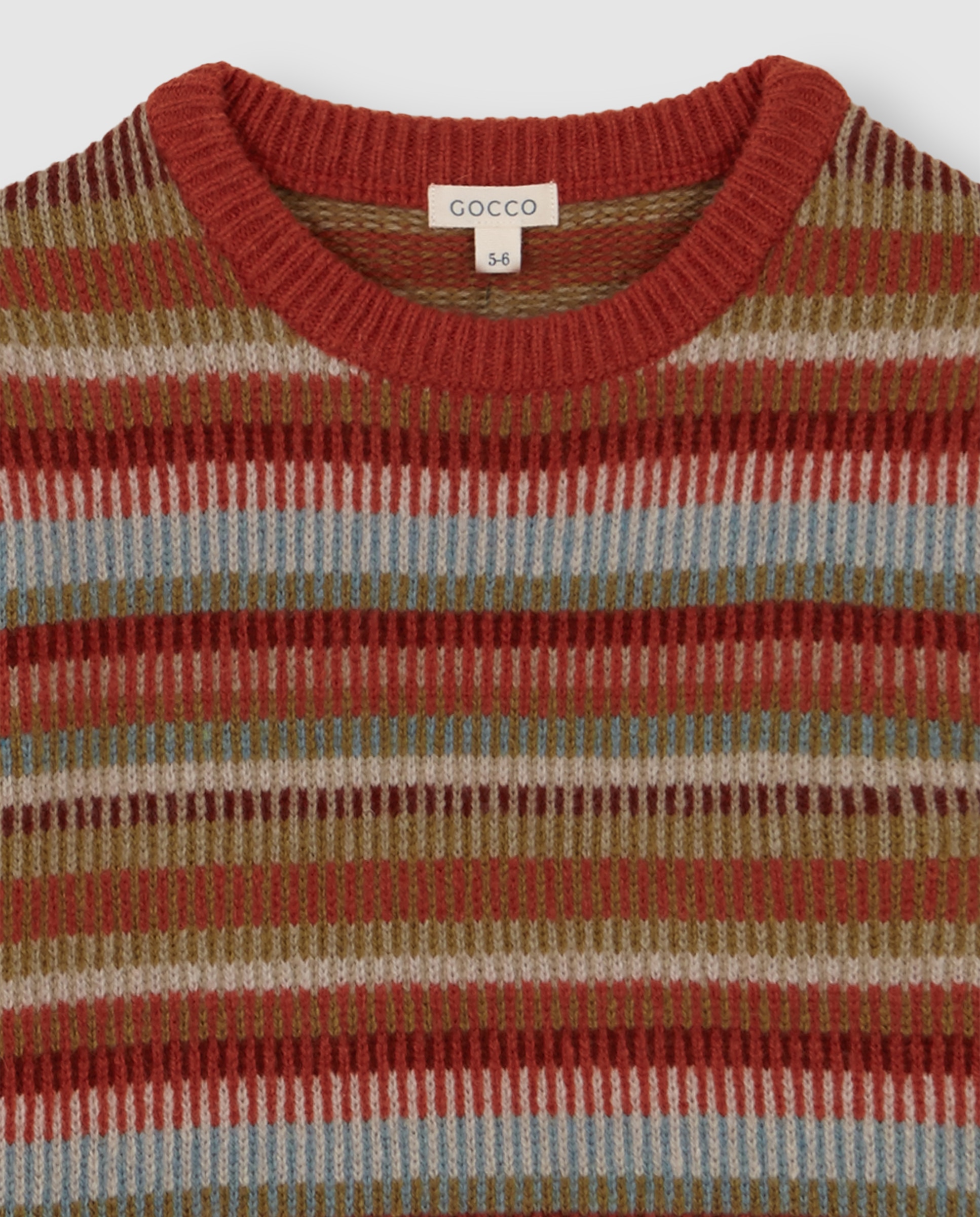Imagen 4 de Jersey de niño con jacquard y canalé - Gocco - Naranja Naranja