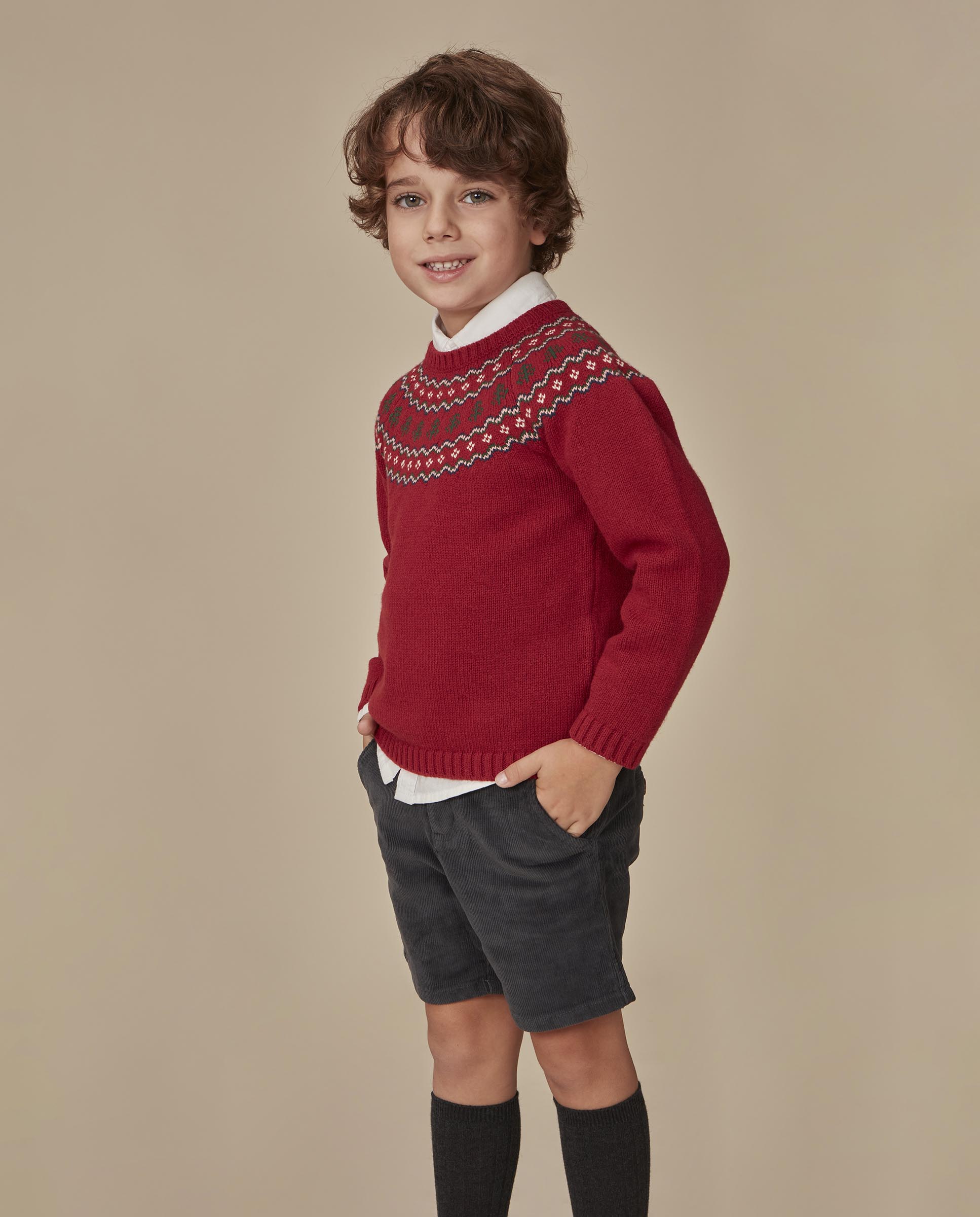 Imagen 1 de Jersey de niño con greca de navidad - Gocco - Rojo Rojo